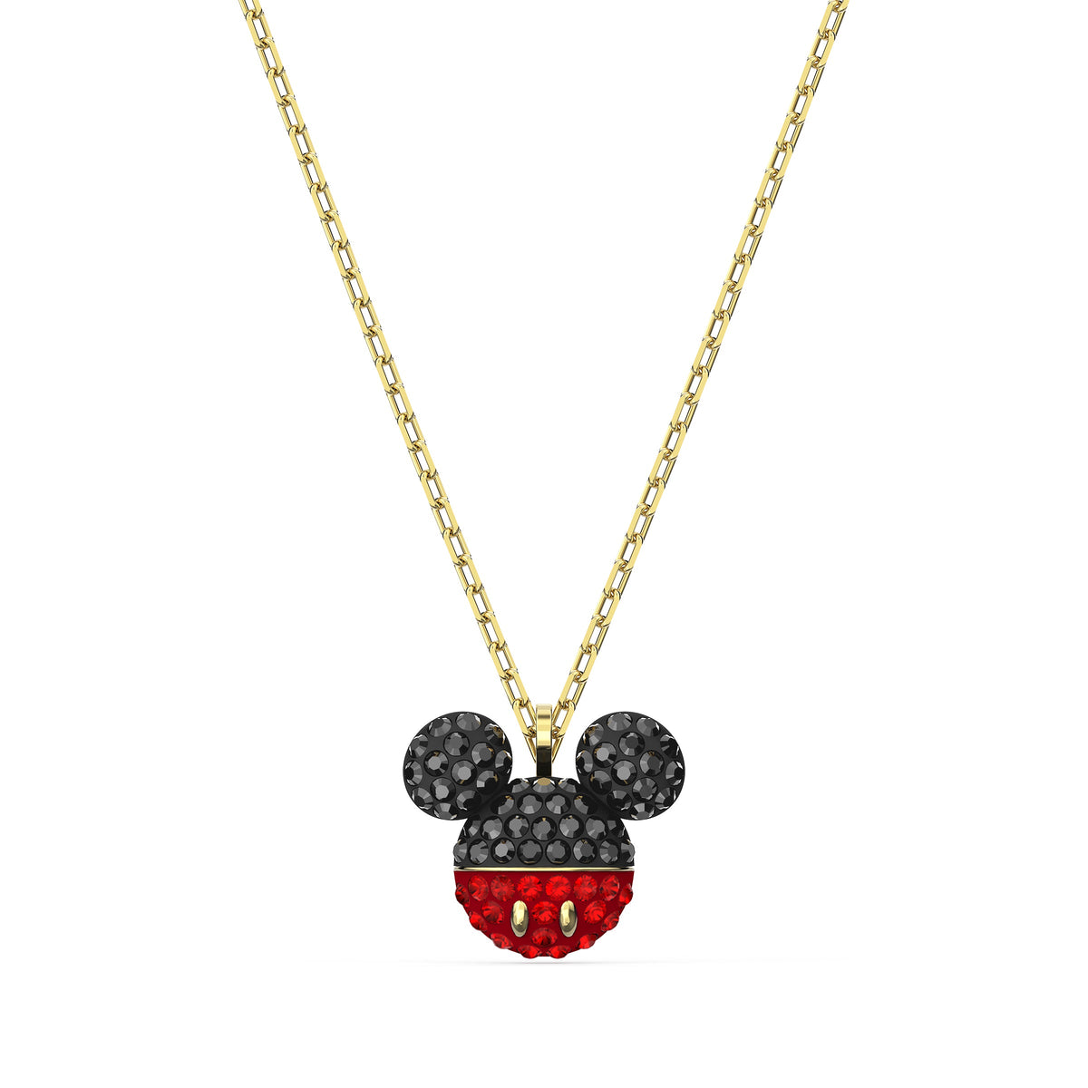 Mickey & Minnie Mickey Kolye,Siyah,Sarı Altın Rengi Kaplama