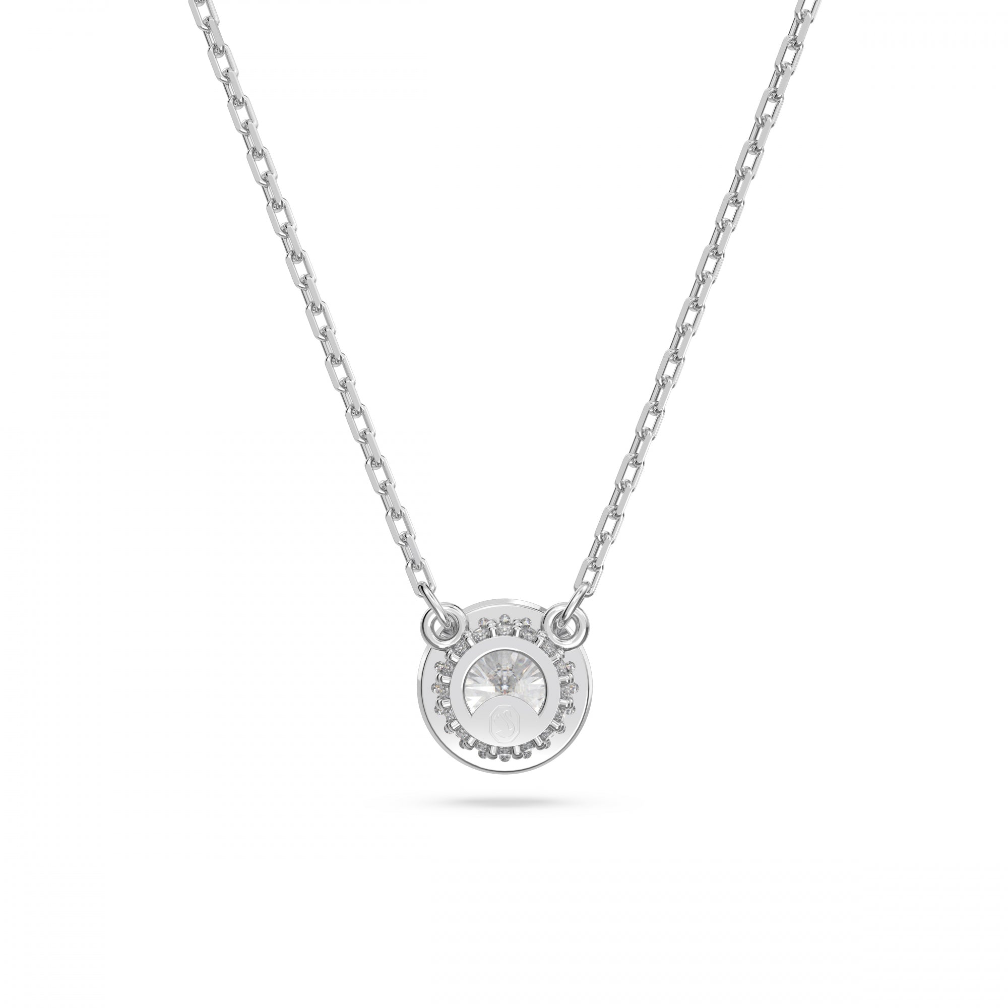 Constella Kolye, Round Cut, Pave, Beyaz, Rodyum Kaplama