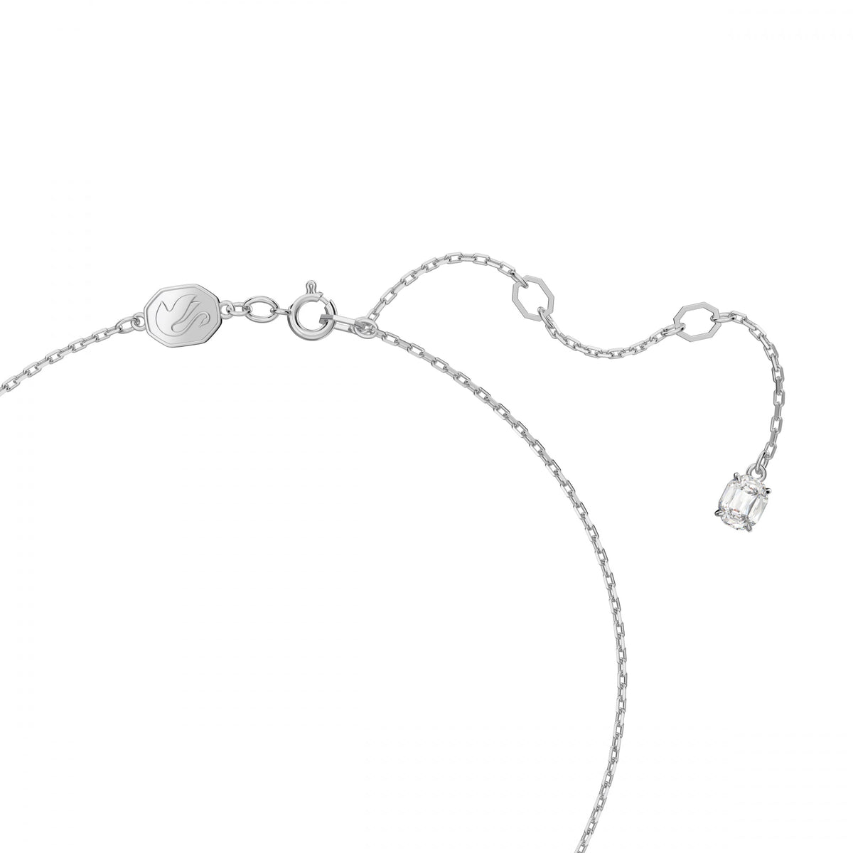 Constella Kolye, Round Cut, Pave, Beyaz, Rodyum Kaplama