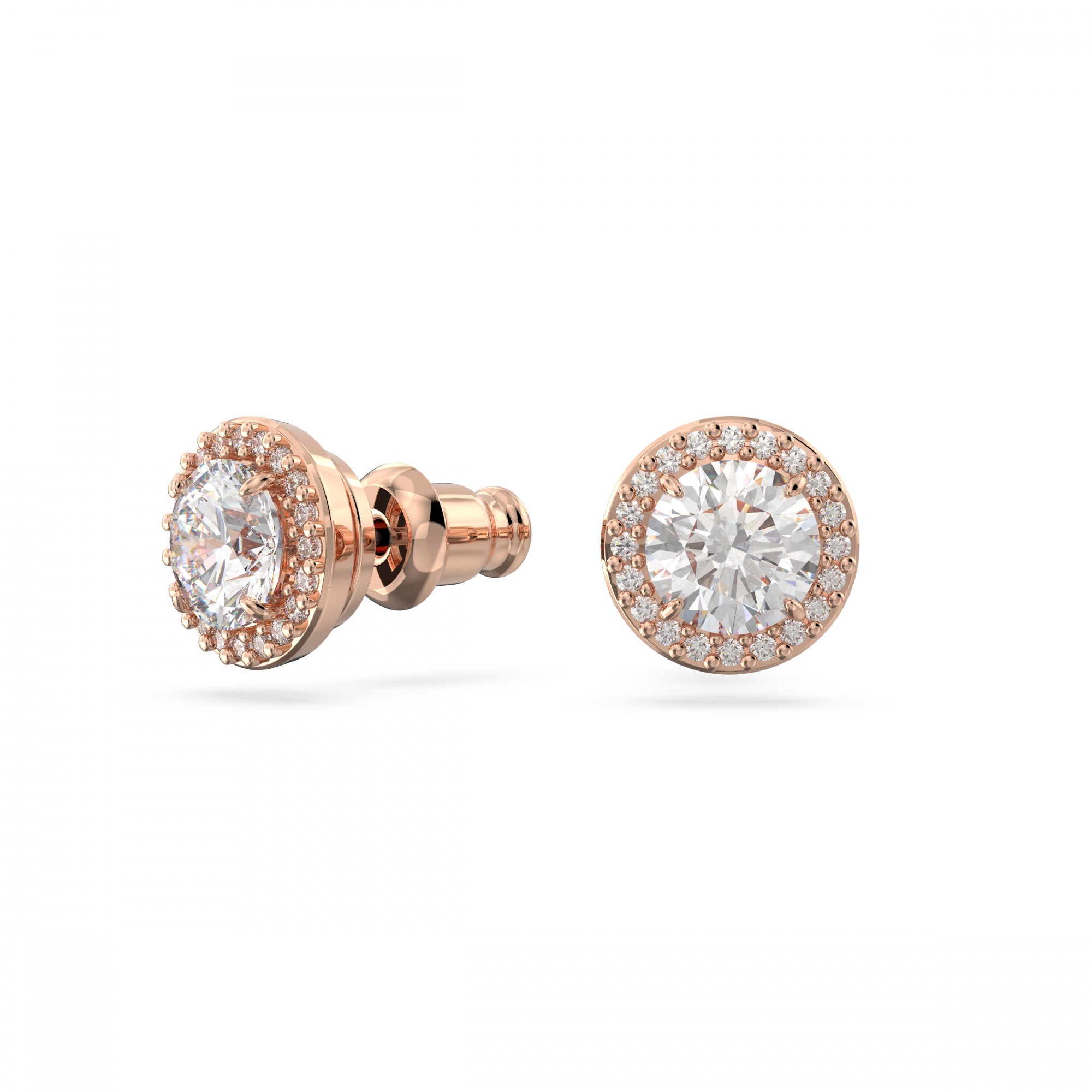 Constella Stud Küpe, Pave, Beyaz, Pembe Altın Rengi Kaplama