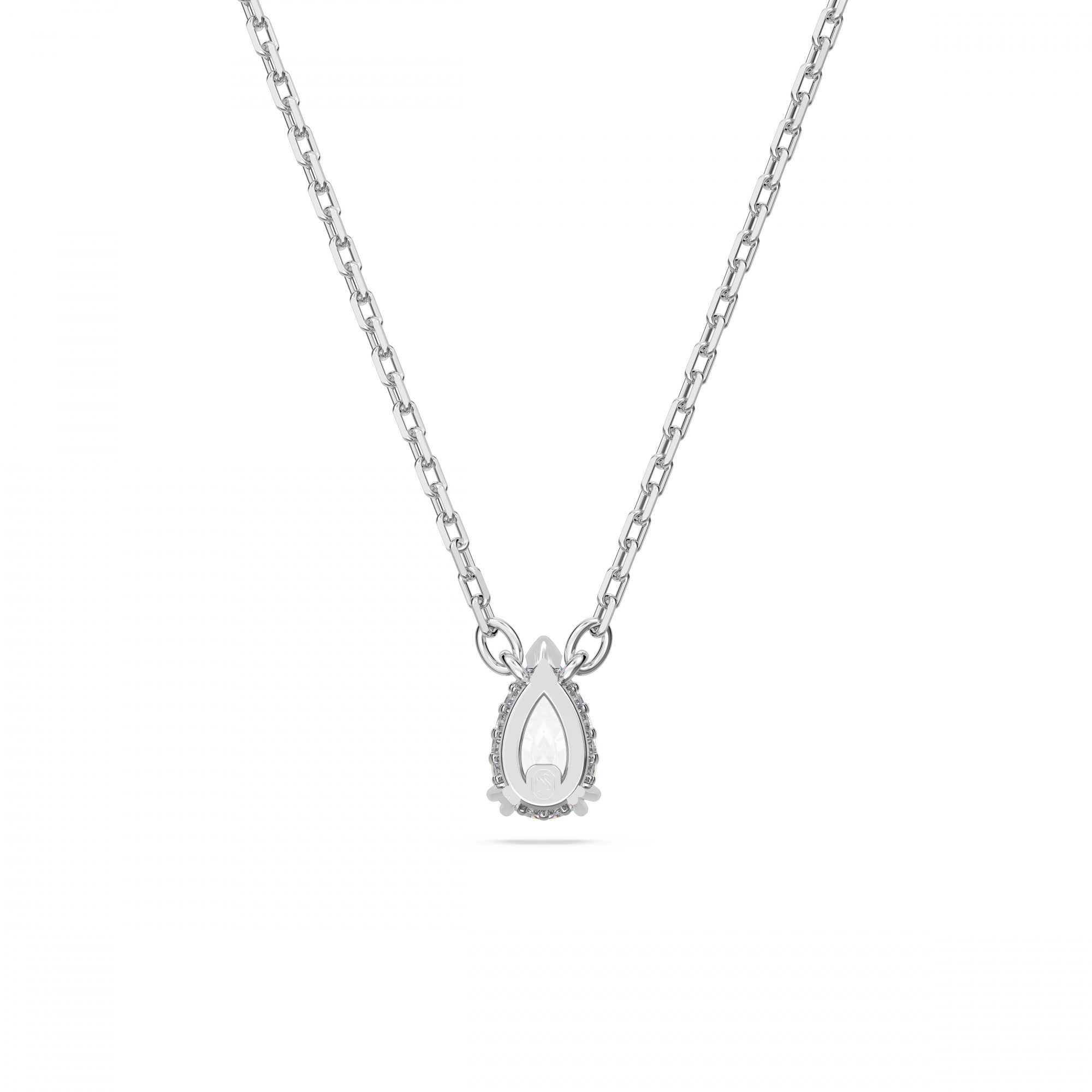 Millenia Kolye, Pear Cut, Beyaz, Rodyum Kaplama