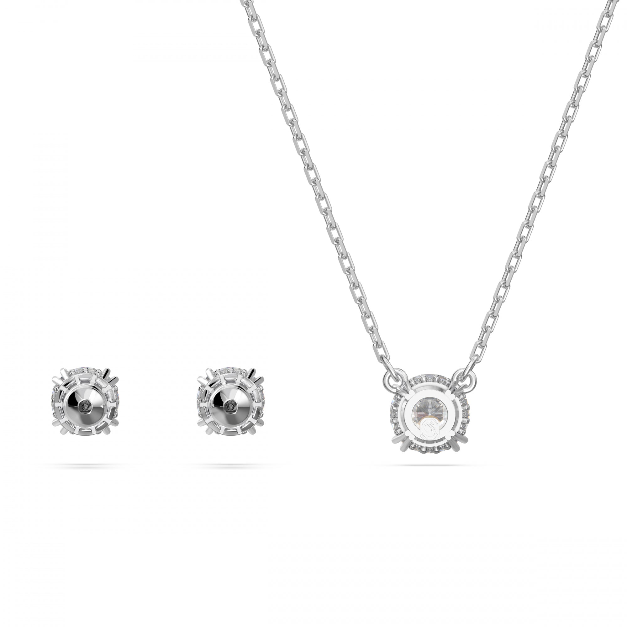 Constella Set, Round Cut, Beyaz, Rodyum Kaplama