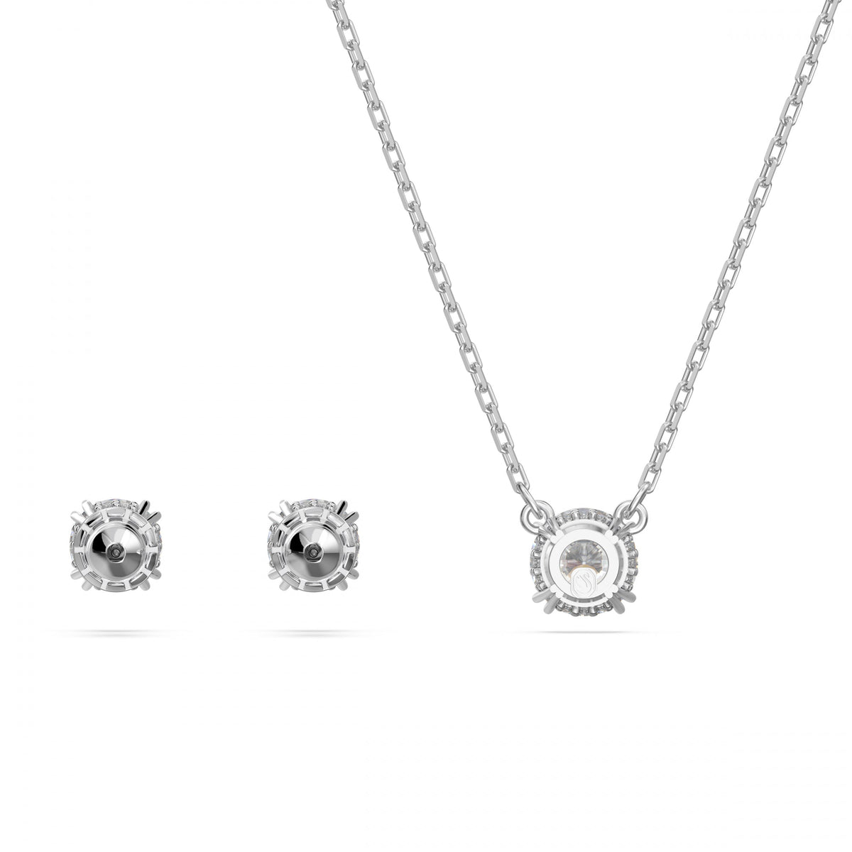 Constella Set, Round Cut, Beyaz, Rodyum Kaplama