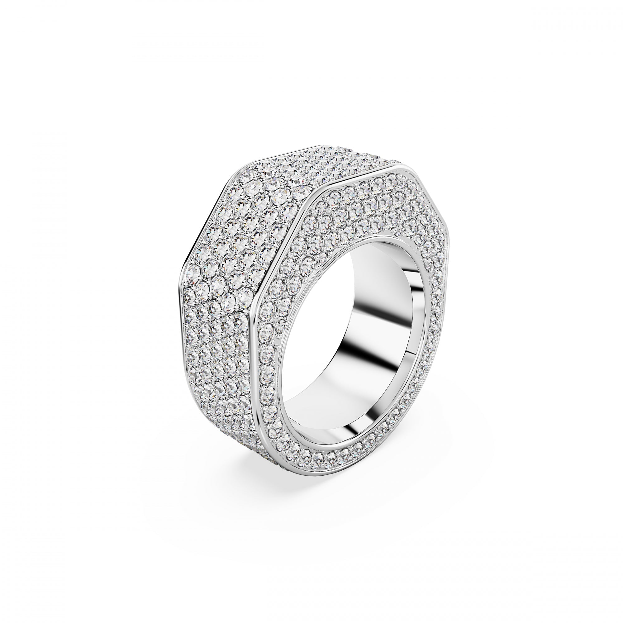 Dextera Yüzük, Octagon Shape, Pave, Beyaz, Rodyum Kaplama, 64