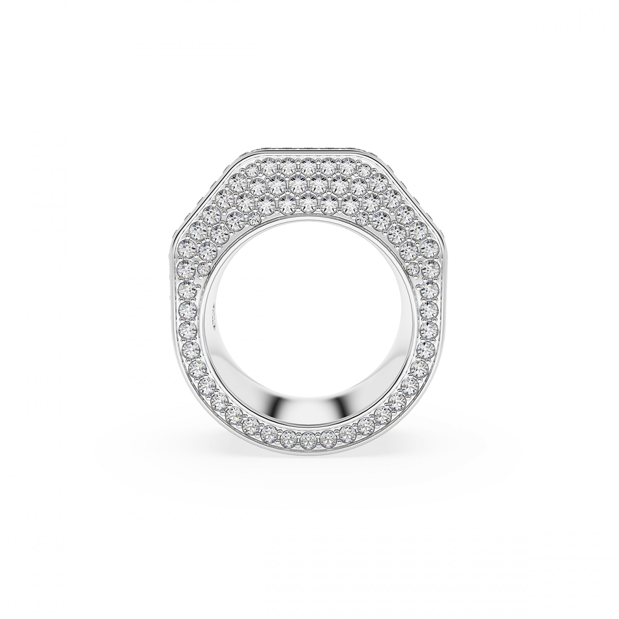 Dextera Yüzük, Octagon Shape, Pave, Beyaz, Rodyum Kaplama, 64