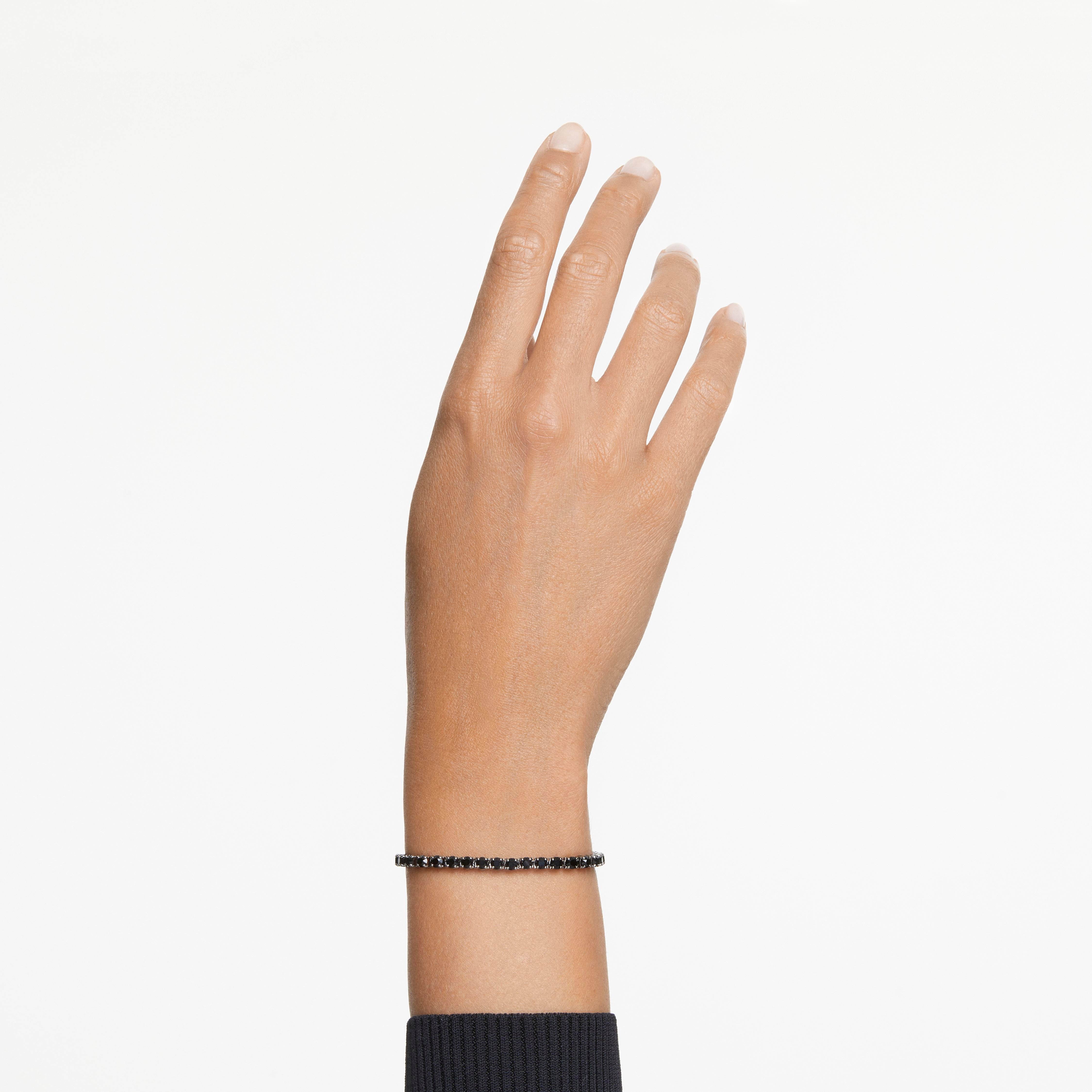 Matrix Tennis Bileklik, Round Cutiyah, Rutenyum Kaplama