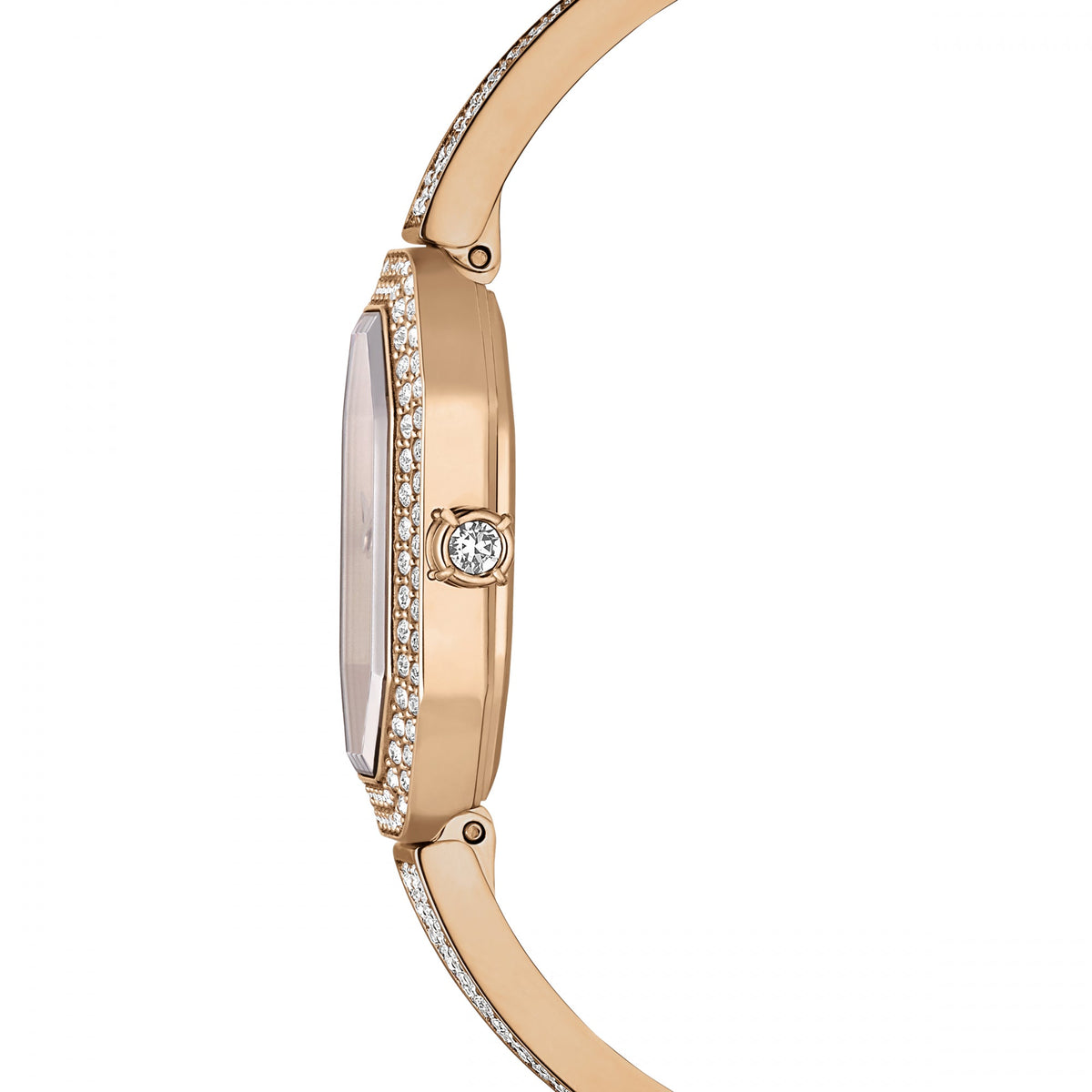 Dextera Bangle Saat, Metal Bileklik, Rose Altın Tonu, Pembe Altın Rengi Yüzey