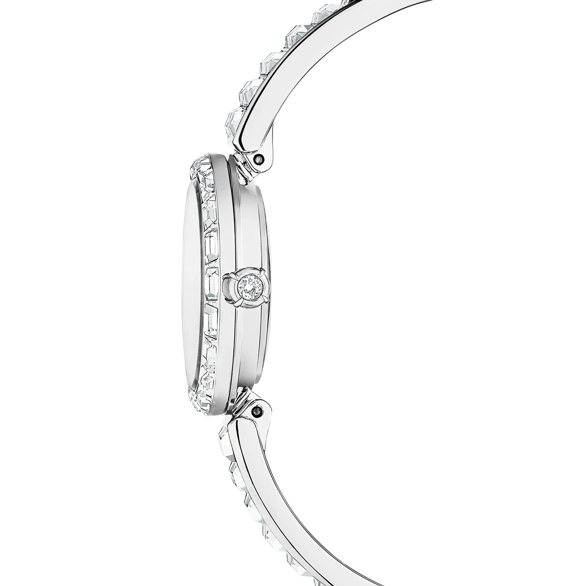 Matrix Bangle Saat, İsviçre Üretimi, Kristal Bileklik, Gümüş Ton, Paslanmaz Çelik