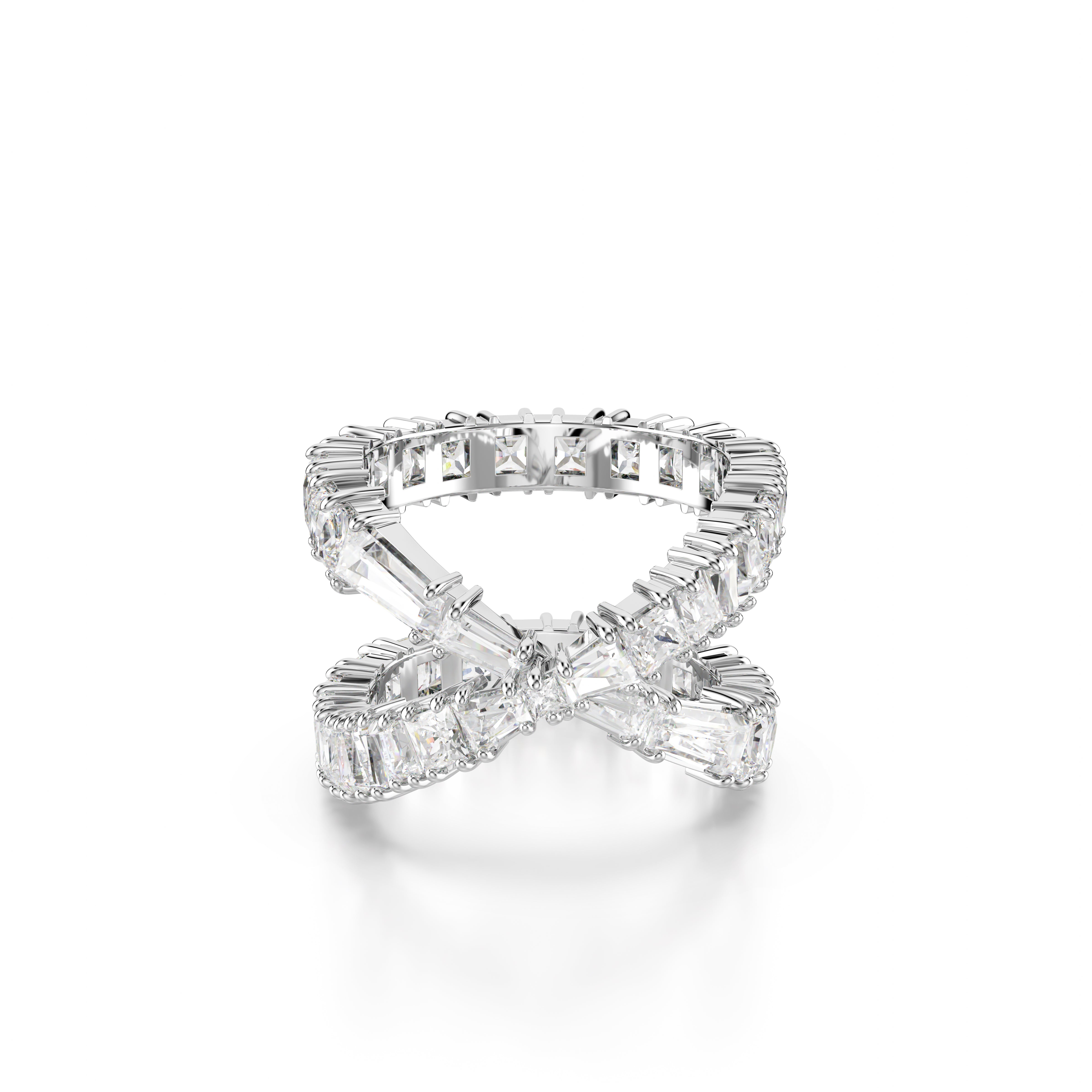 Hyperbola Yüzük, Infinity, Beyaz, Gümüş Renkli Yüzey, 52