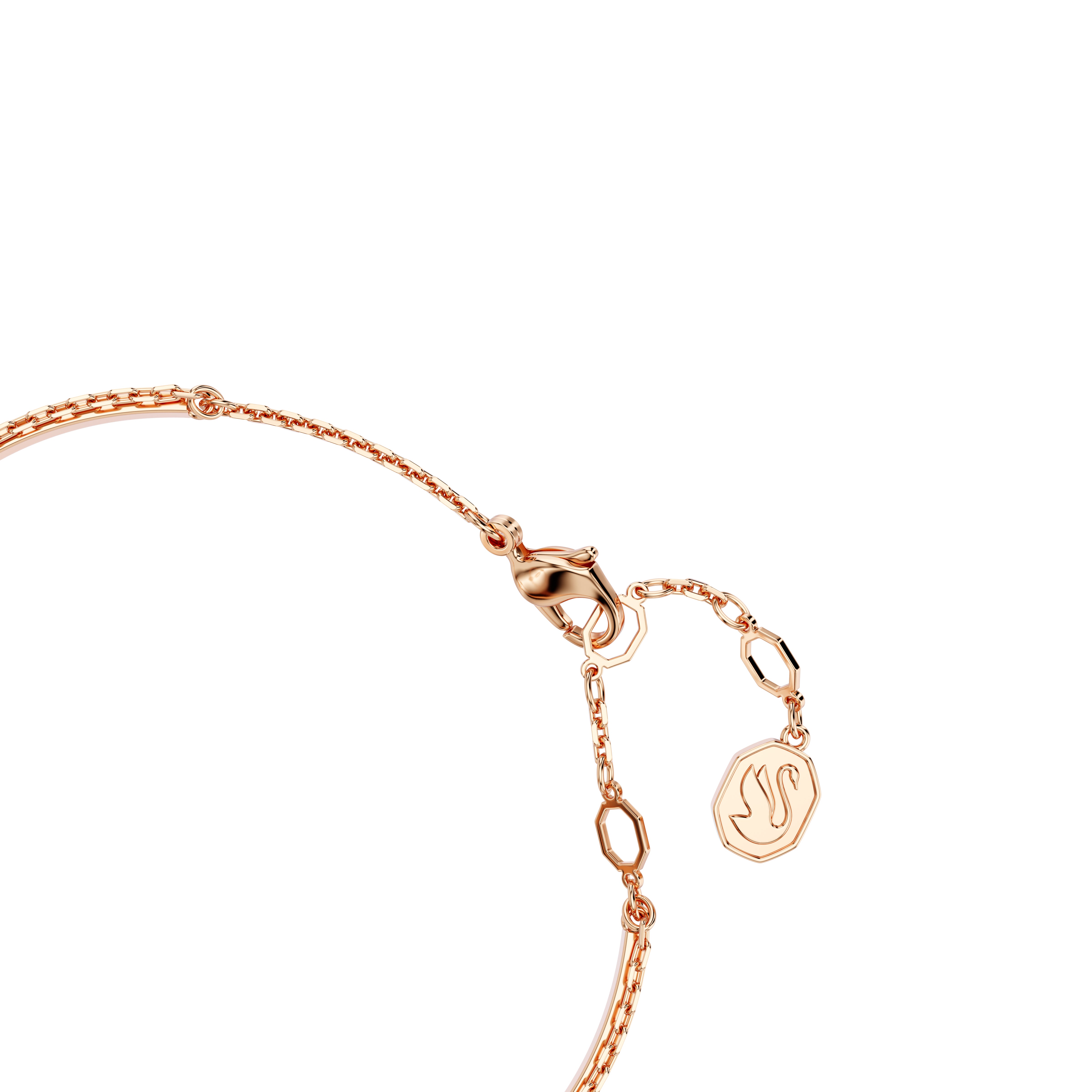 Swarovski Swan Bileklik, Kuğu, Siyah, Pembe Altin Rengi Kaplama