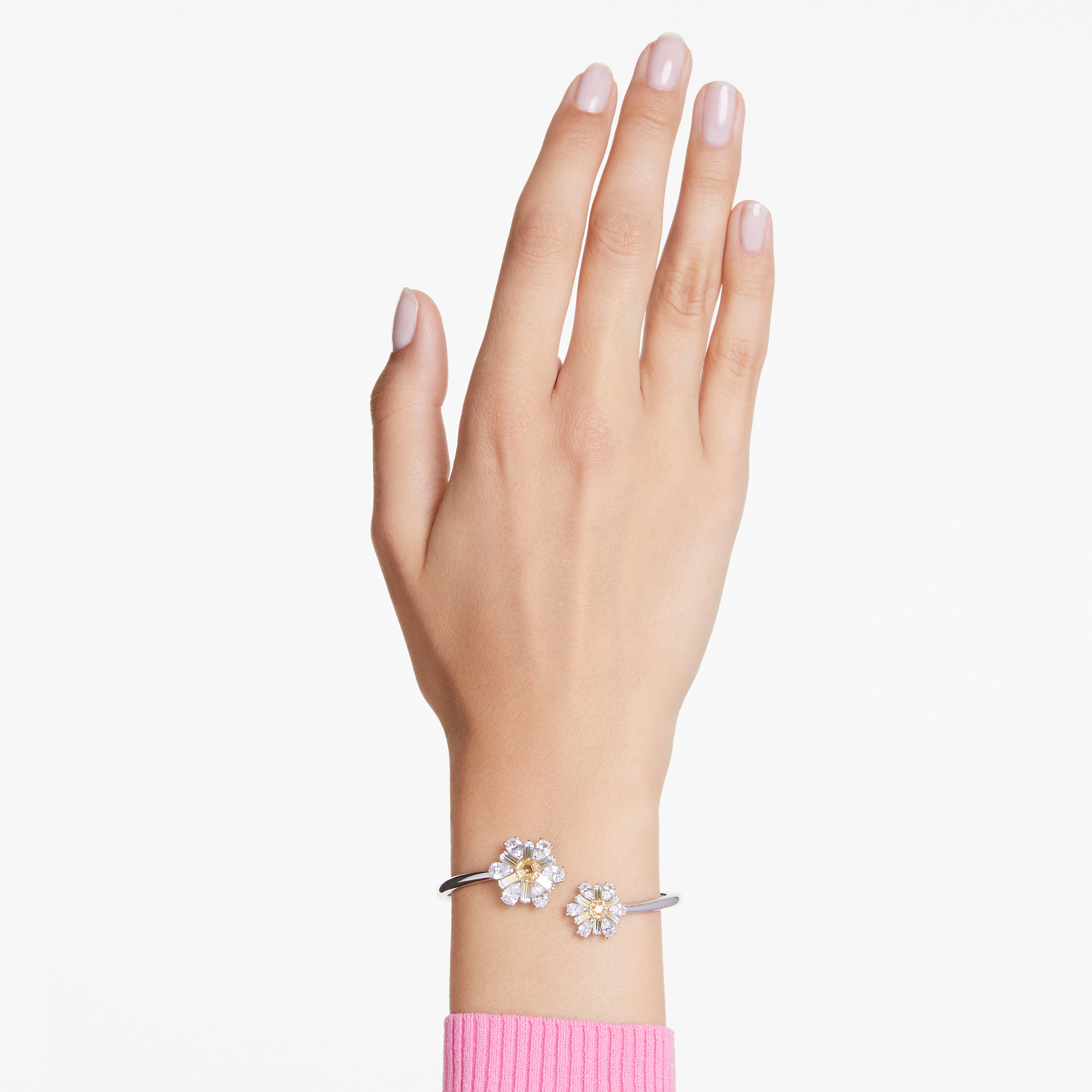 Idyllia Bileklik, Flower, Sari, Rodyum Kaplama