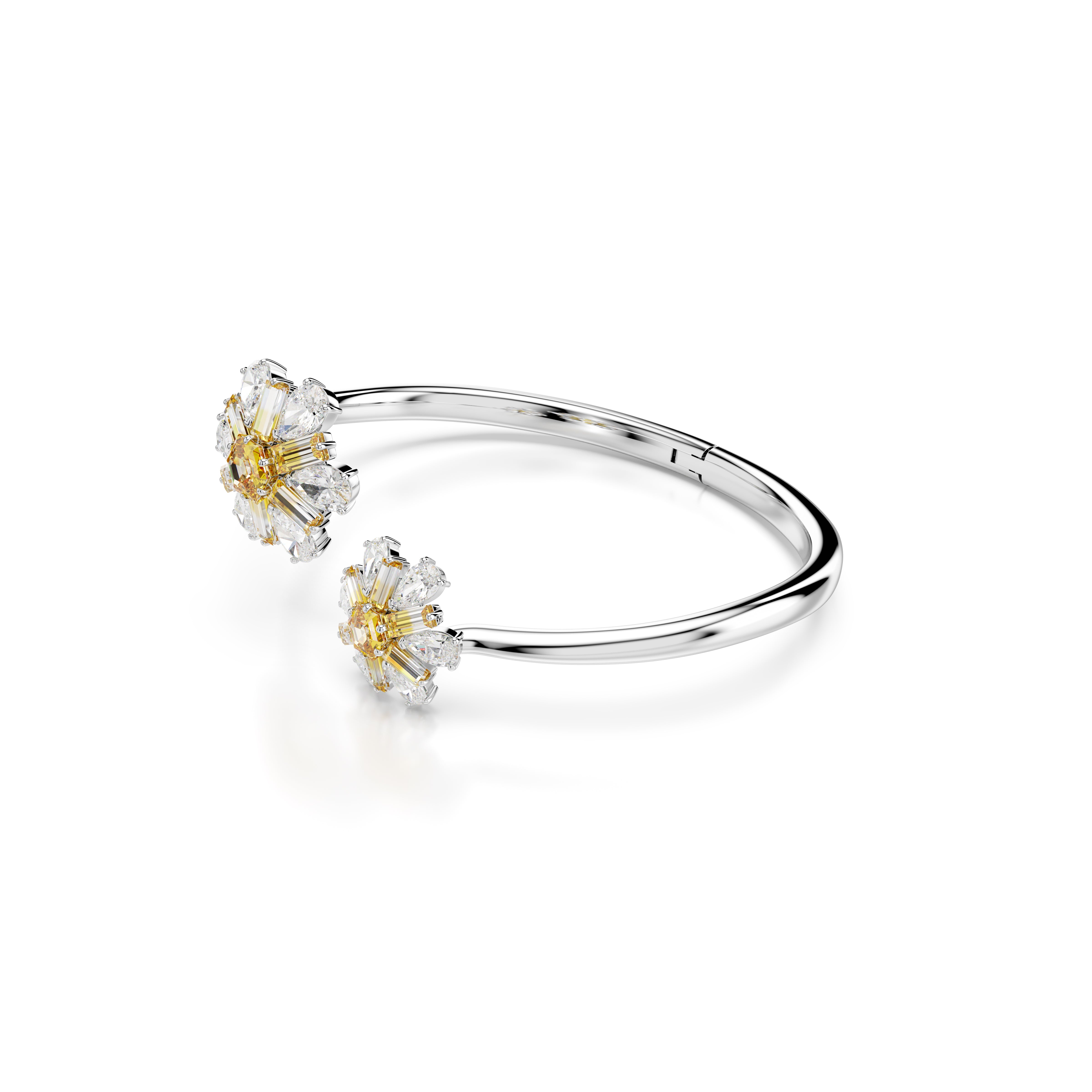 Idyllia Bileklik, Flower, Sari, Rodyum Kaplama