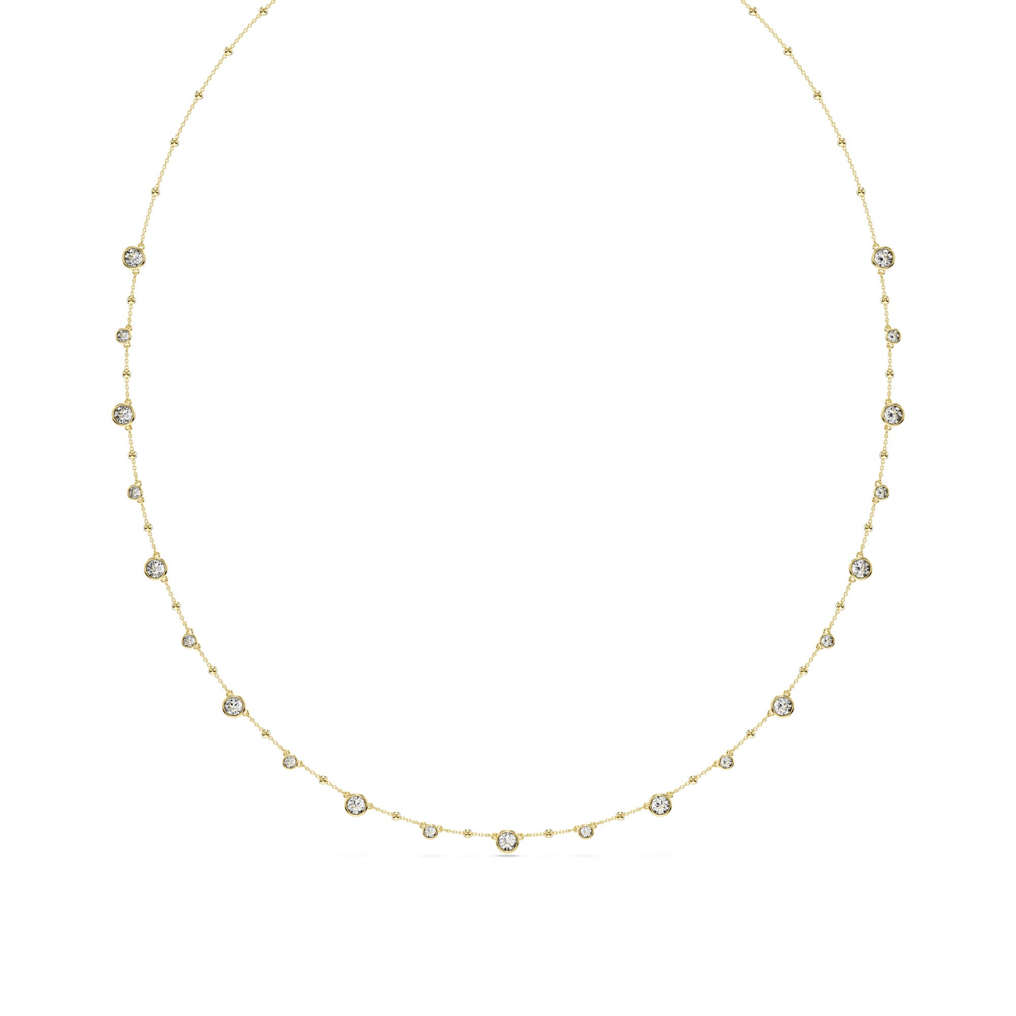 Imber Strand Kolye, Round Cut, Beyaz, Altın Rengi Kaplama
