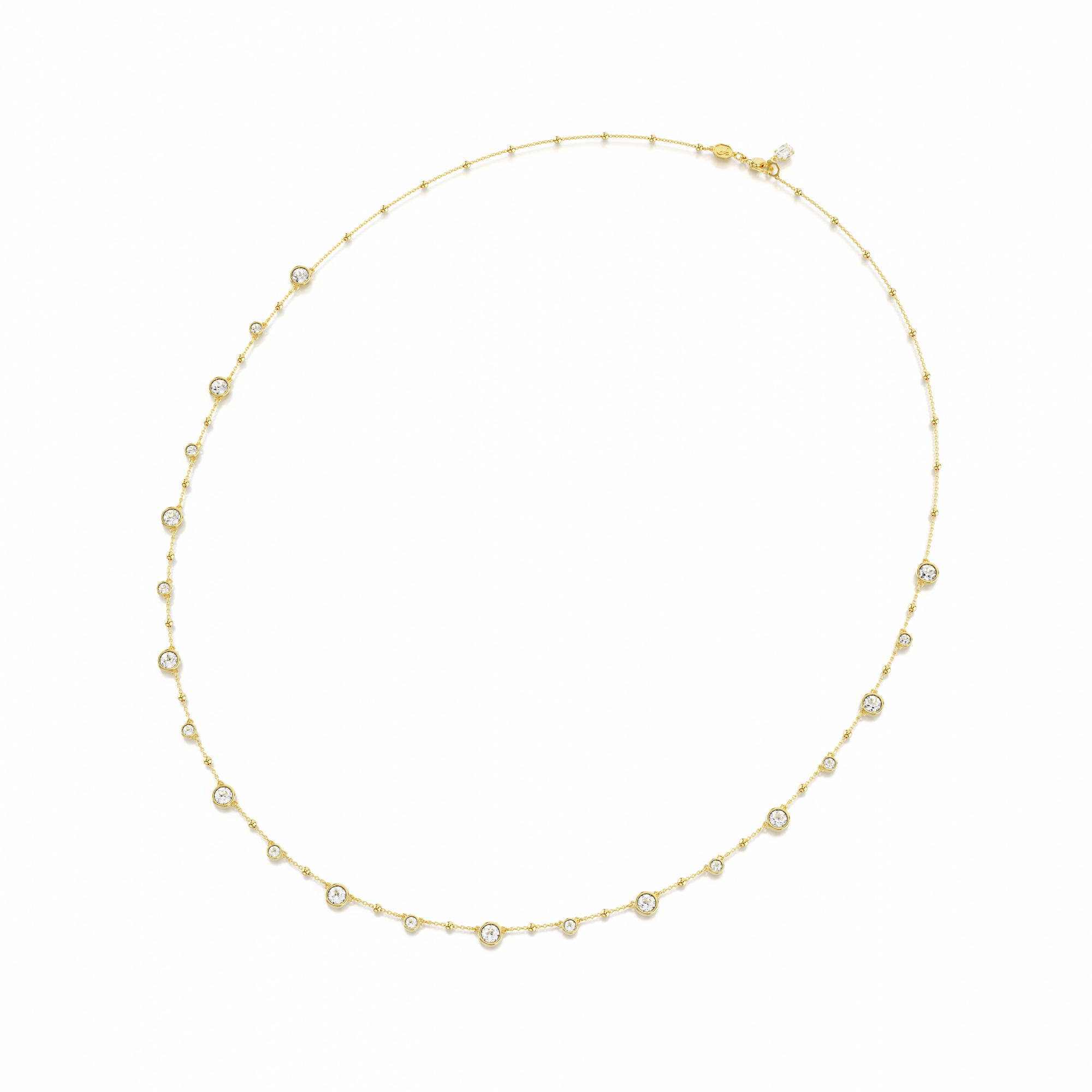 Imber Strand Kolye, Round Cut, Beyaz, Altın Rengi Kaplama