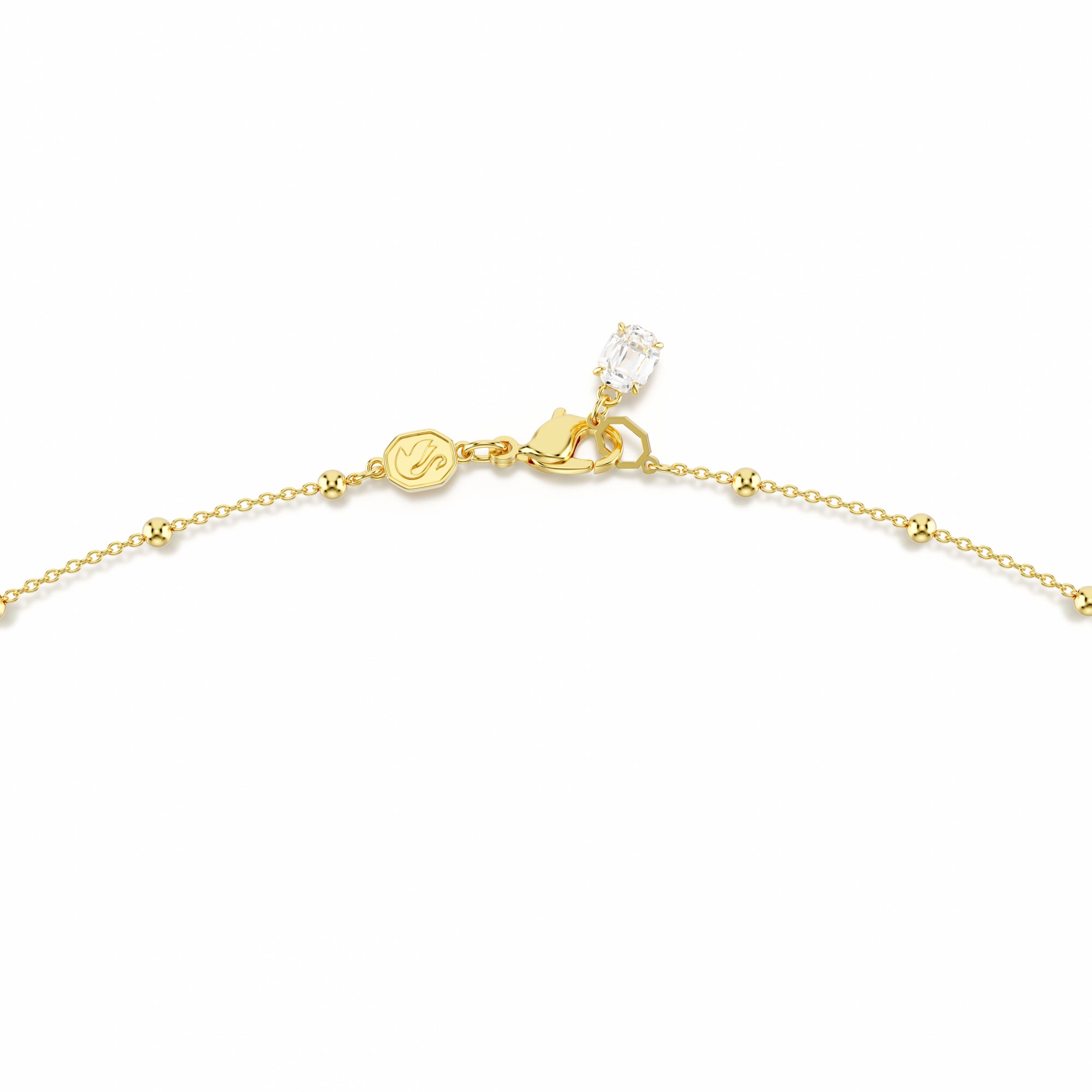 Imber Strand Kolye, Round Cut, Beyaz, Altın Rengi Kaplama