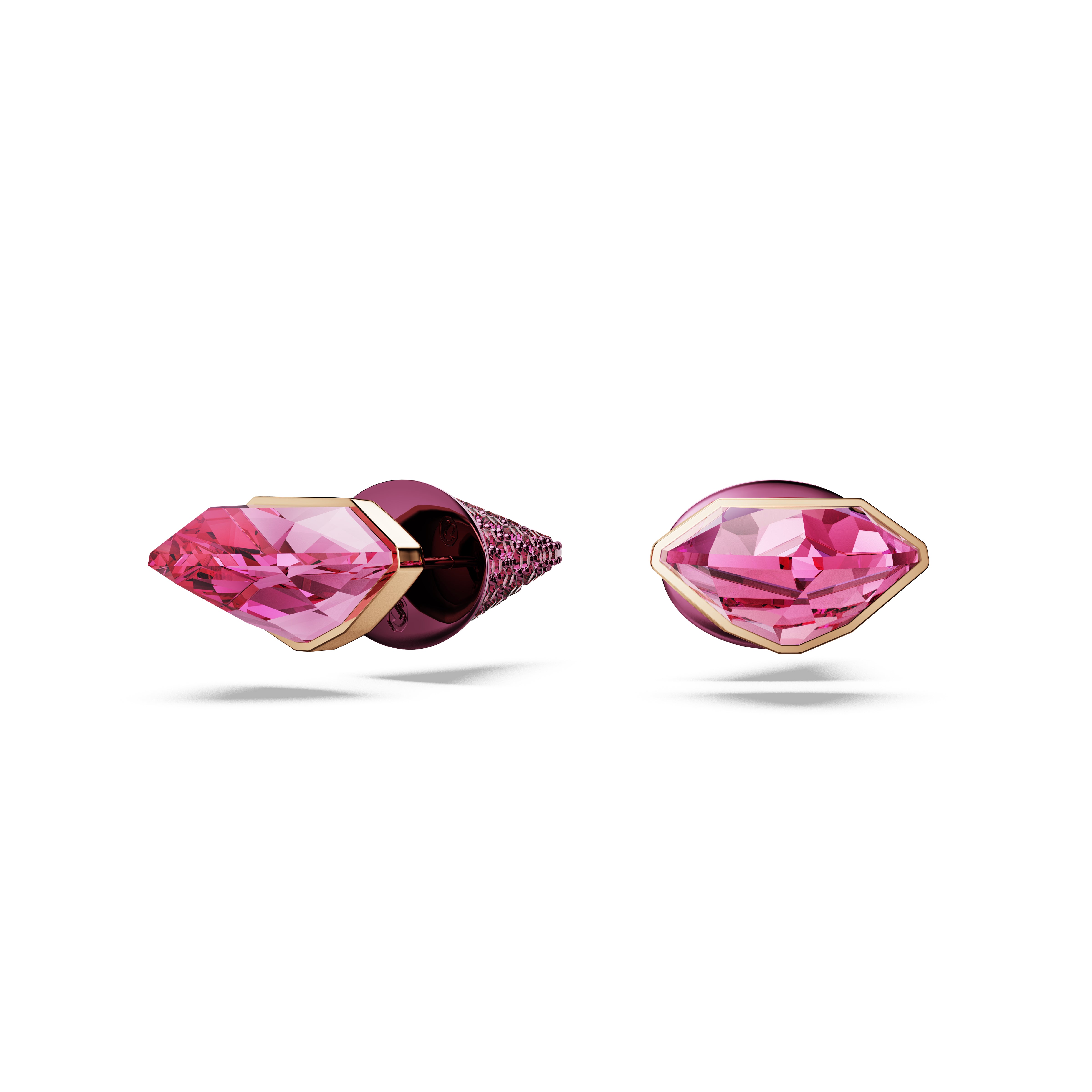 Lucent Stud Küpe, Pavé, Spike, Pembe, Karışık Metal Kaplama