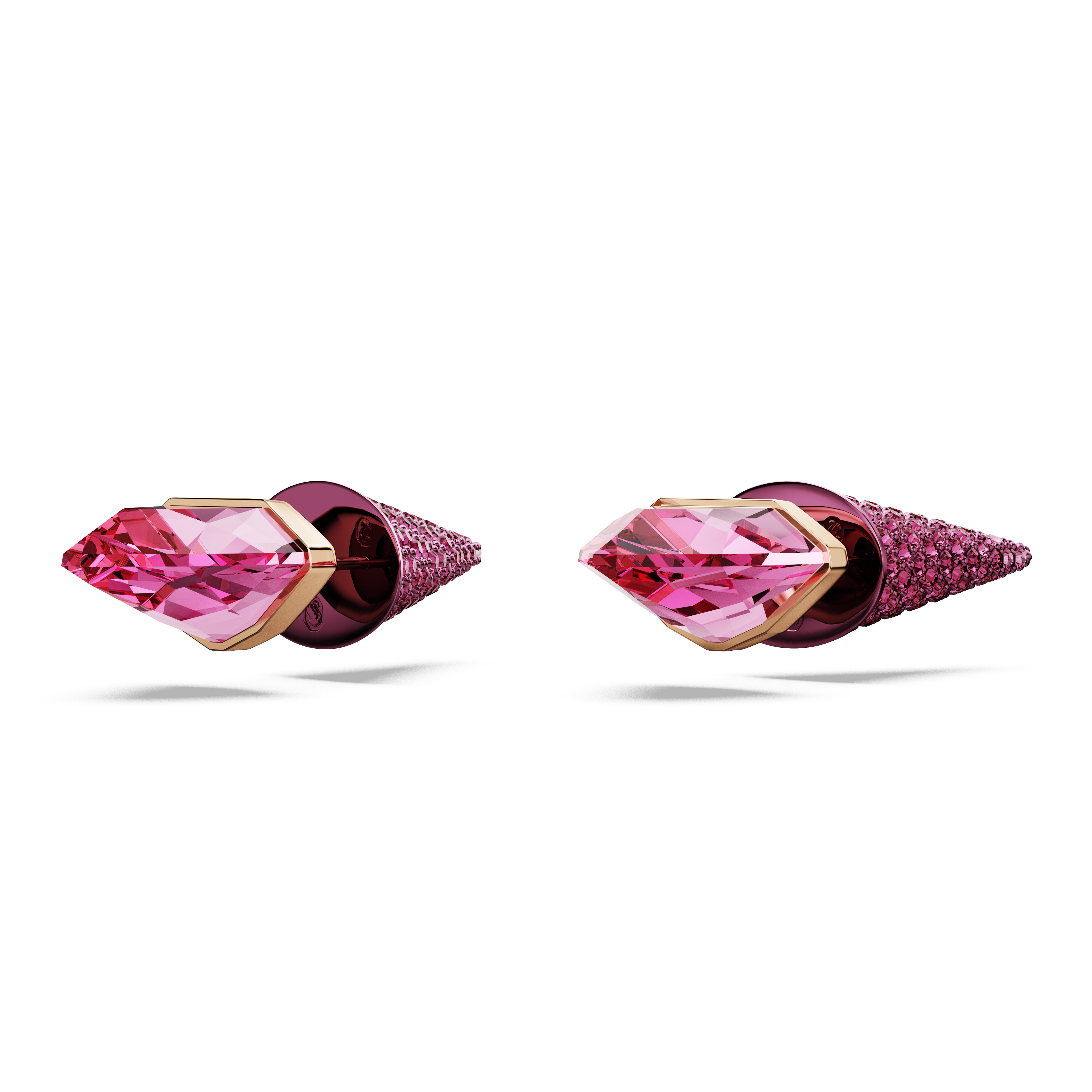 Lucent Stud Küpe, Pavé, Spike, Pembe, Karışık Metal Kaplama