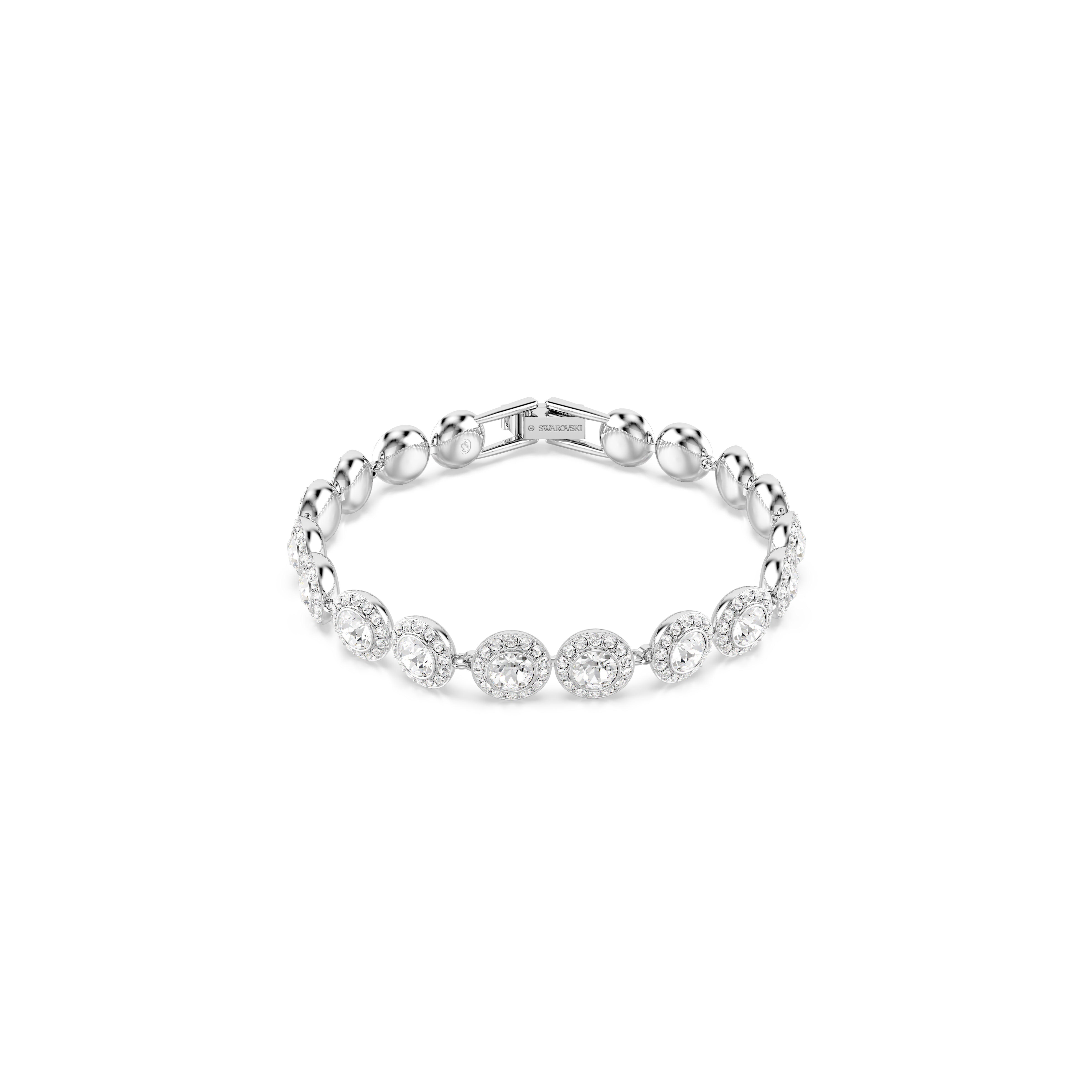 Una Angelic Bileklik, Kalın, Yuvarlak Kesim, Beyaz, Rodyum Kaplama