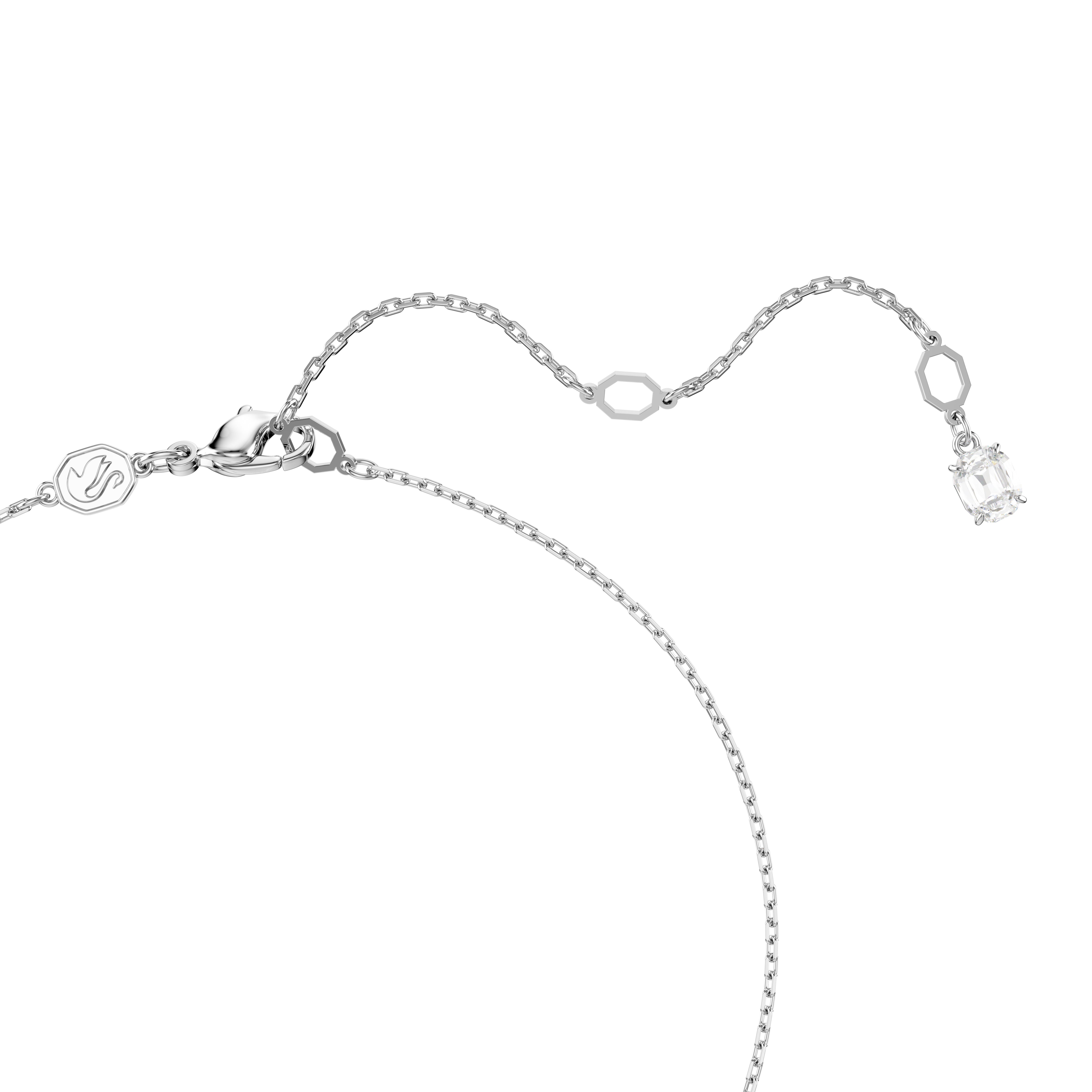 Matrix Set, Kristal İnci, Round Cut, Beyaz, Rodyum Kaplama