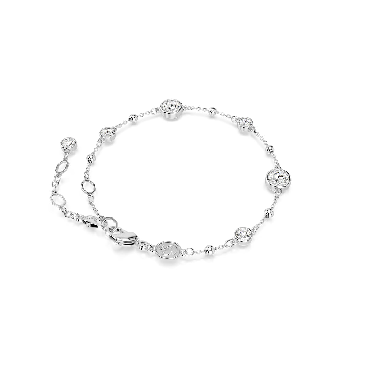 Imber Bileklik, Round Cut, Beyaz, Rodyum Kaplama, M