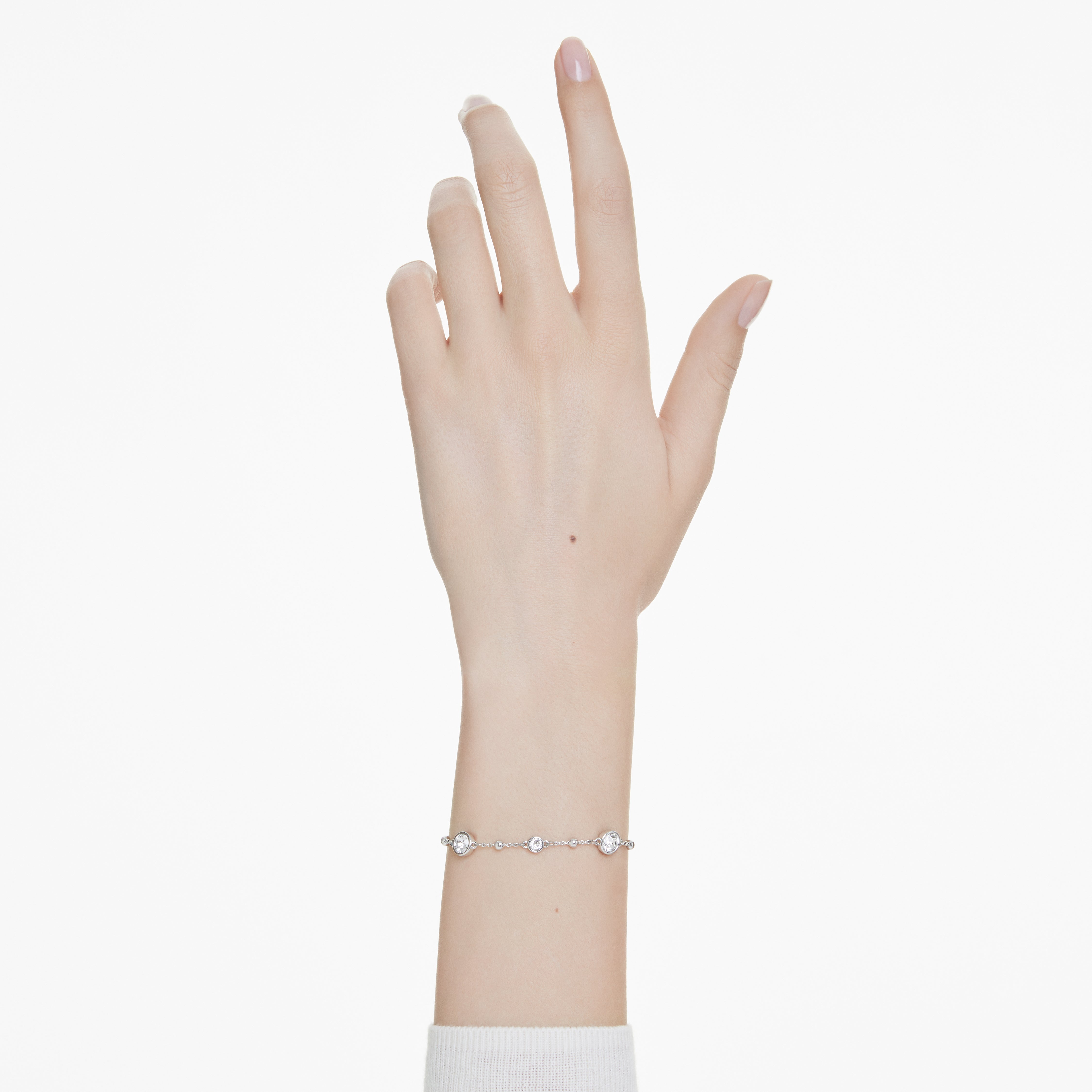 Imber Bileklik, Round Cut, Beyaz, Rodyum Kaplama, M