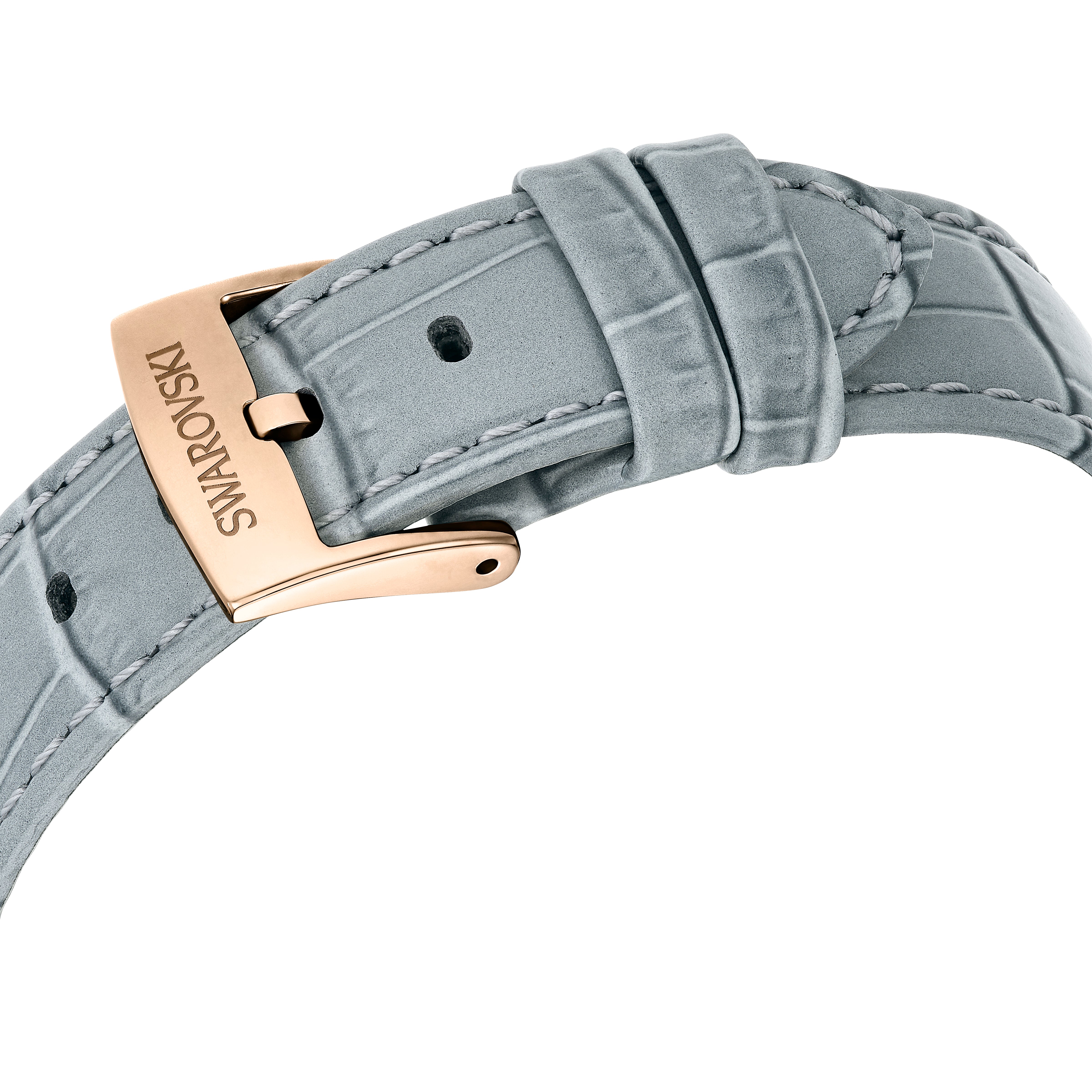Matrix Tennis Chrono Saat, Swiss Made, Deri Kayış, Gri, Şampanya Altın Rengi Yüzey