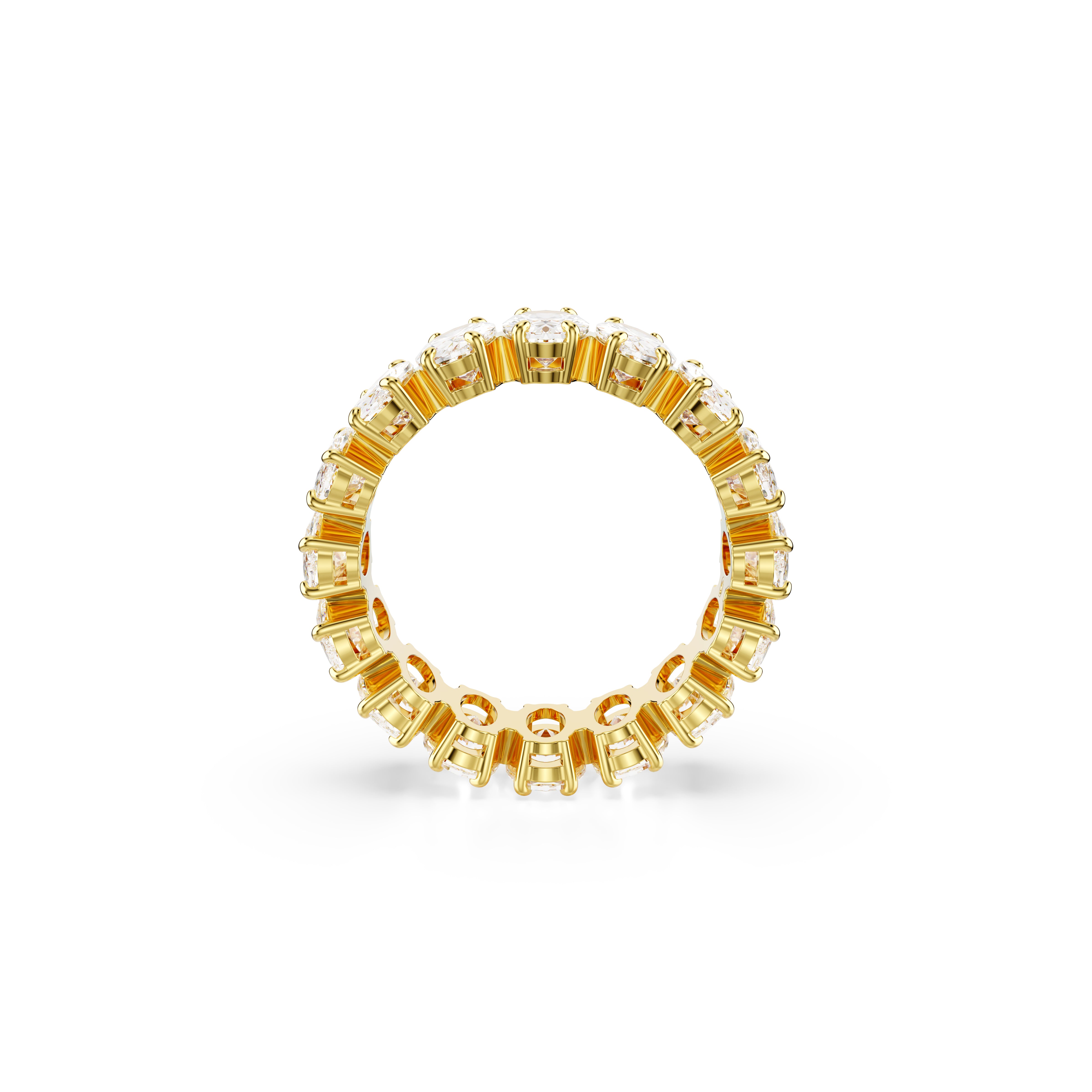 Matrix Yüzük, Oval Kesim, Beyaz, Altin Rengi Kaplama