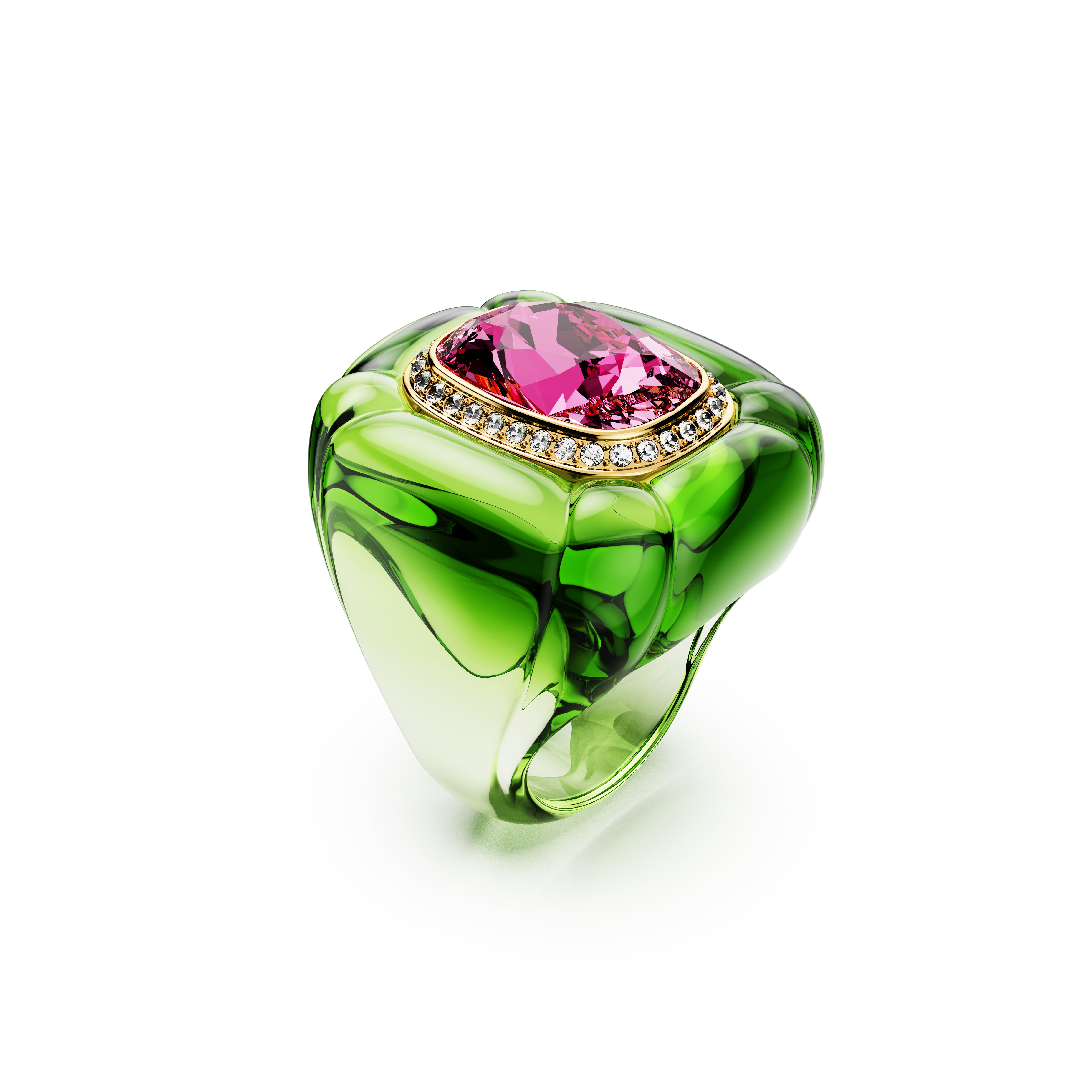 Dulcis Kokteyl Yüzük, Yastik Kesim, Pavé, Çok Renkli