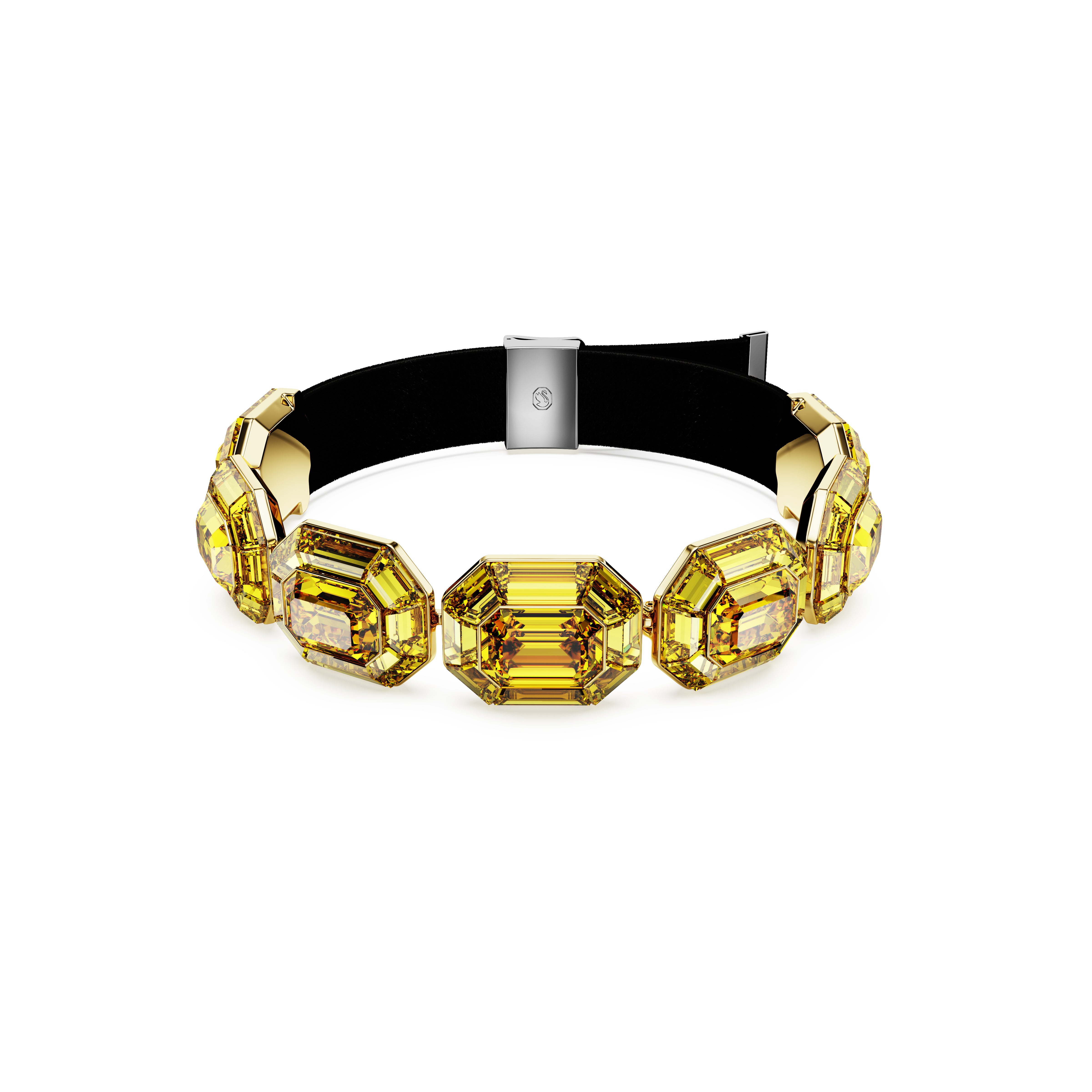 Lucent Choker Kolye, Octagon Şekil, Sarı, Altın Rengi Kaplama