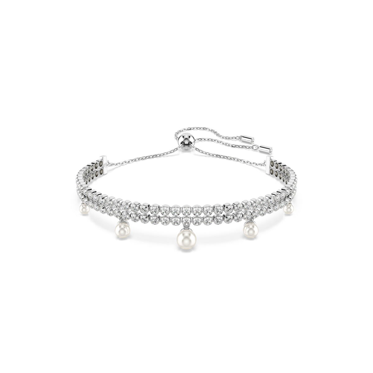 Ariana Grande x Swarovski Capsule Bileklik, İnci, Beyaz, Rodyum Kaplama