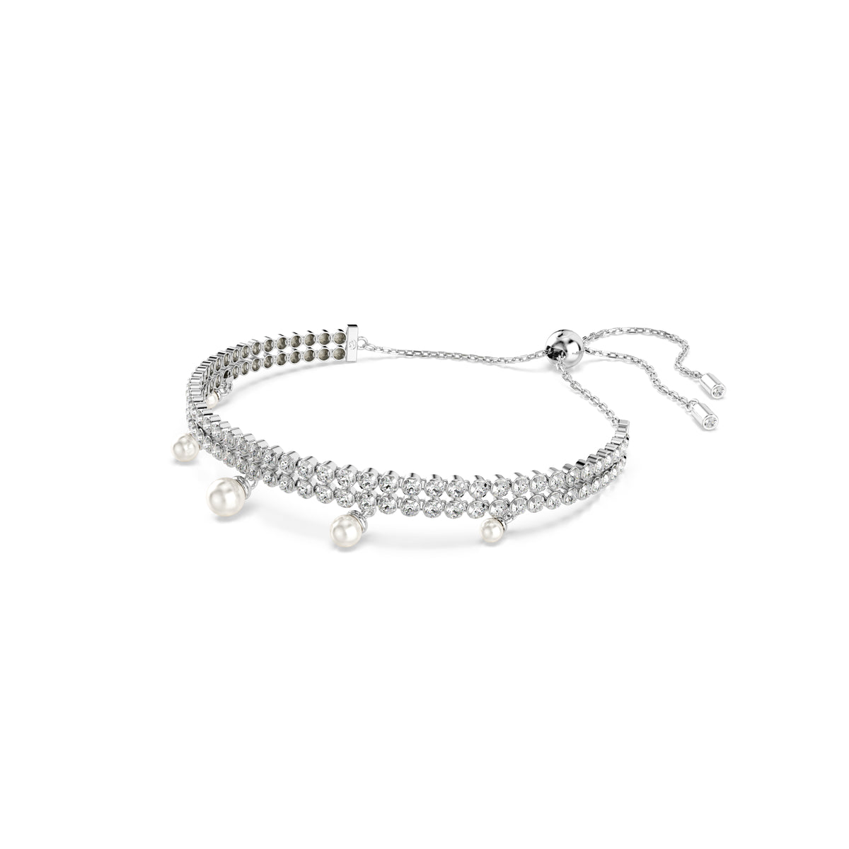 Ariana Grande x Swarovski Capsule Bileklik, İnci, Beyaz, Rodyum Kaplama