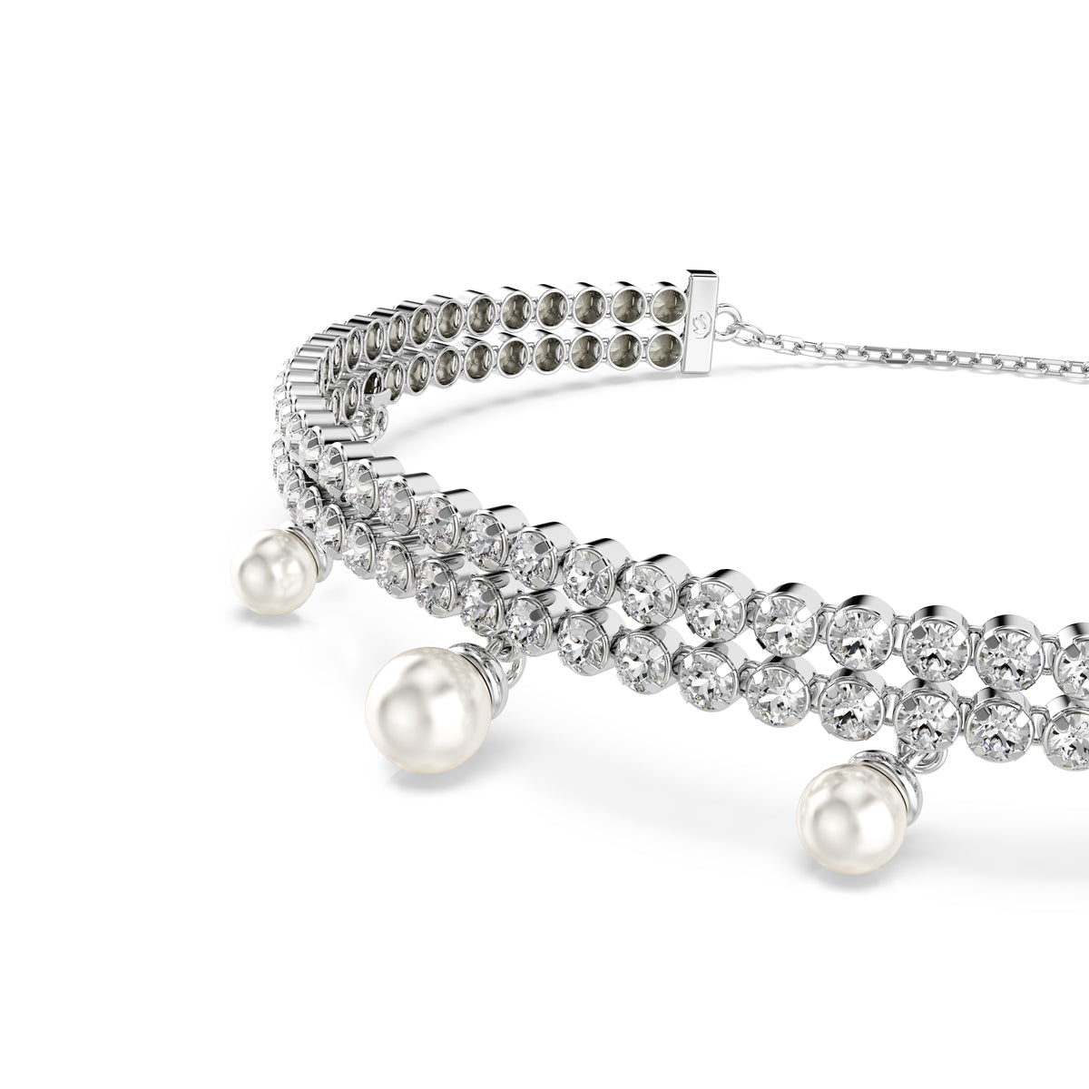 Ariana Grande x Swarovski Capsule Bileklik, İnci, Beyaz, Rodyum Kaplama
