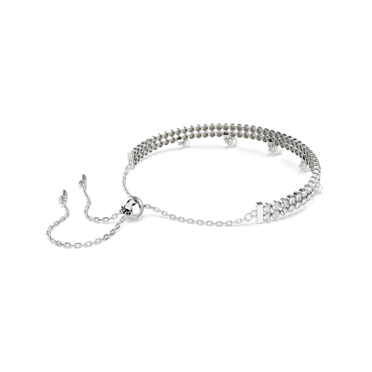 Ariana Grande x Swarovski Capsule Bileklik, İnci, Beyaz, Rodyum Kaplama