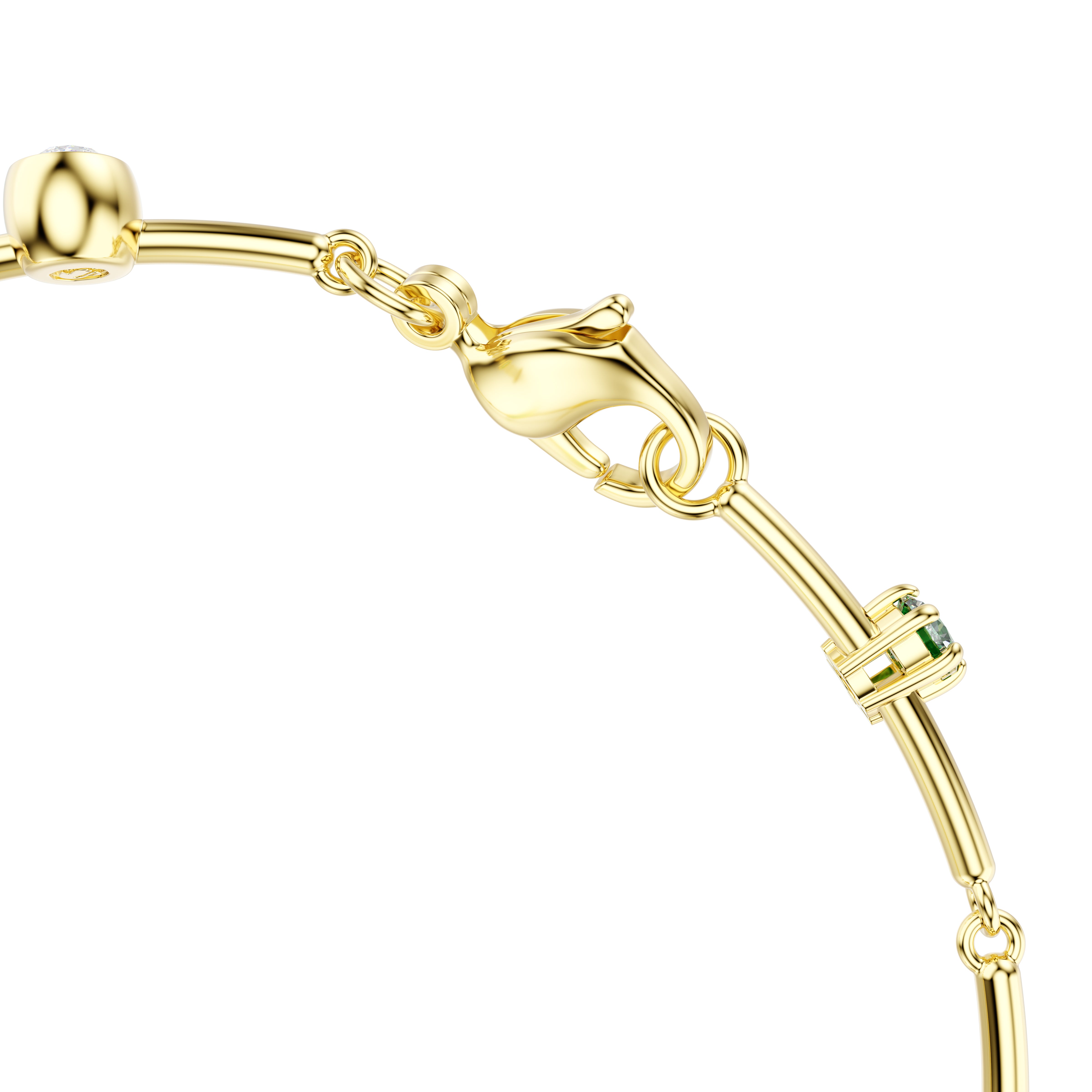 Constella Bileklik, Karişik Kesim, Yeşil, Sari Altin Rengi Kaplama