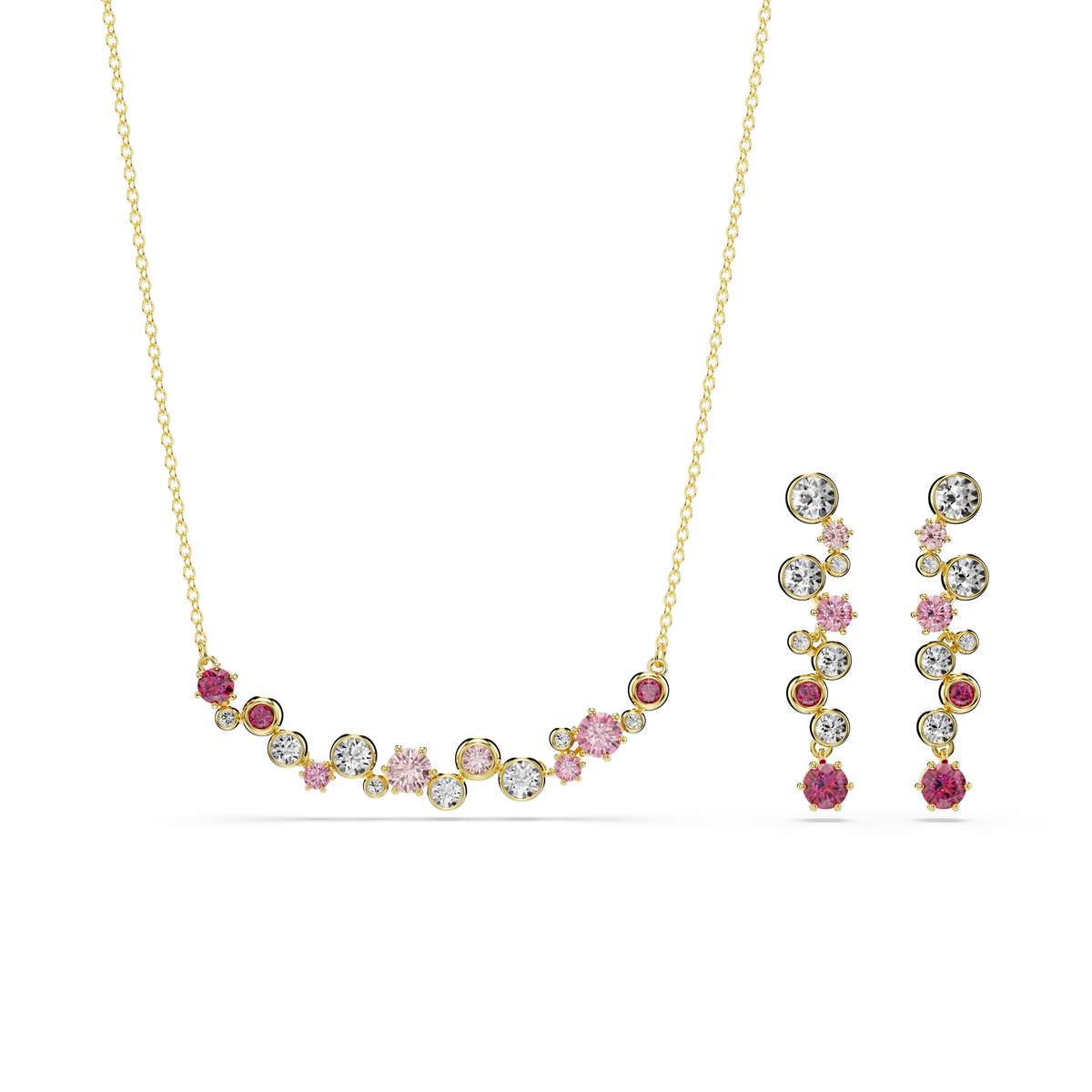 Constella Set, Karışık Kesim, Çok Renkli, Sarı Altın Rengi Kaplama