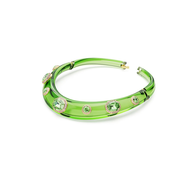 Dulcis Choker Kolye, Karişik Kesim, Yeşil, Sari Altin Rengi Kaplama