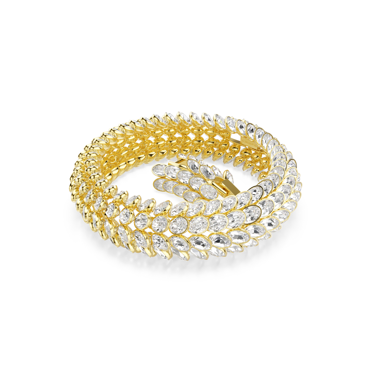 Idyllia Bileklik, Oval Kesim, Beyaz, Altın Rengi Kaplama, M