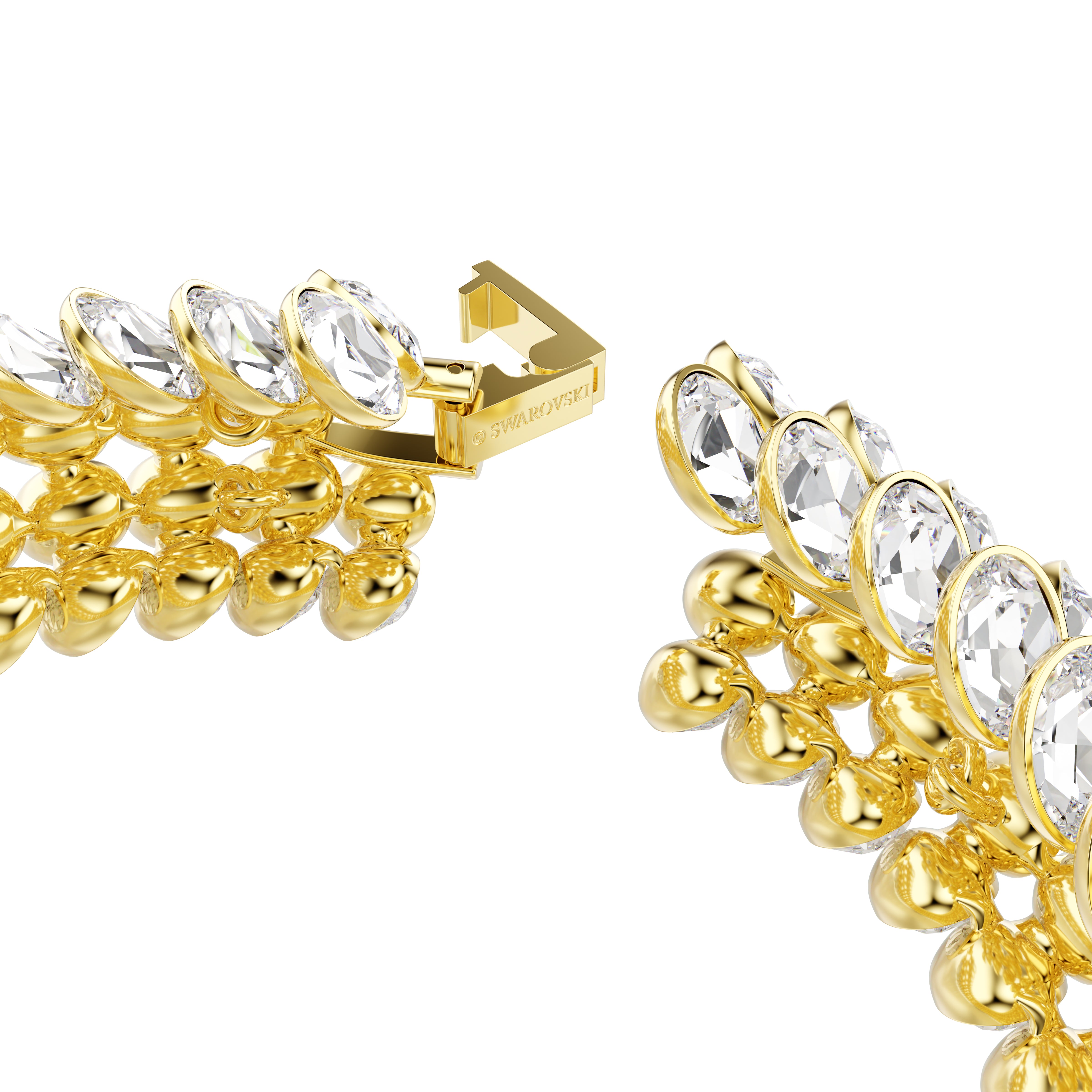 Idyllia Bileklik, Oval Kesim, Beyaz, Altin Rengi Kaplama