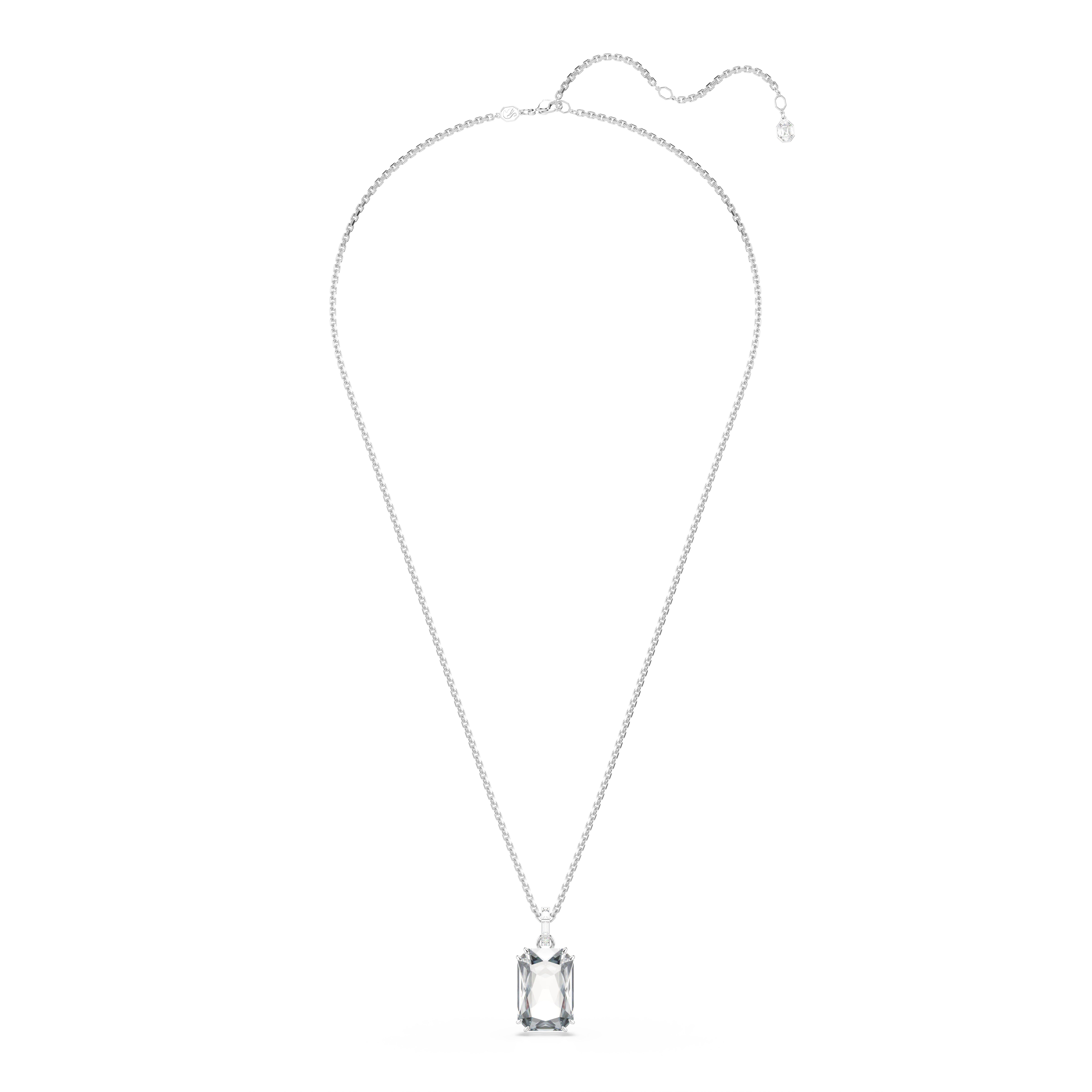 Millenia Kolye, Sekizgen Kesim, Beyaz, Rodyum Kaplama