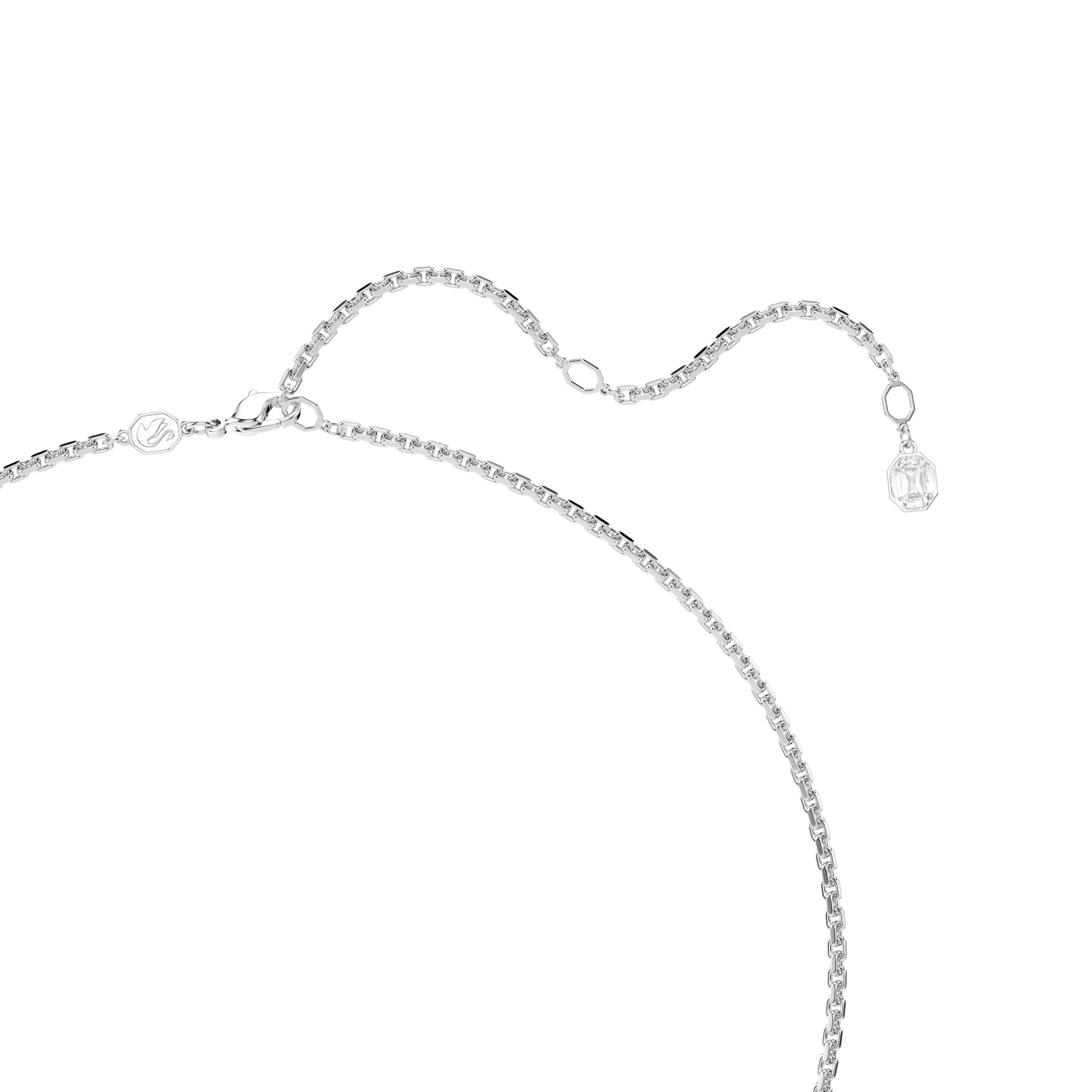 Millenia Kolye, Sekizgen Kesim, Beyaz, Rodyum Kaplama