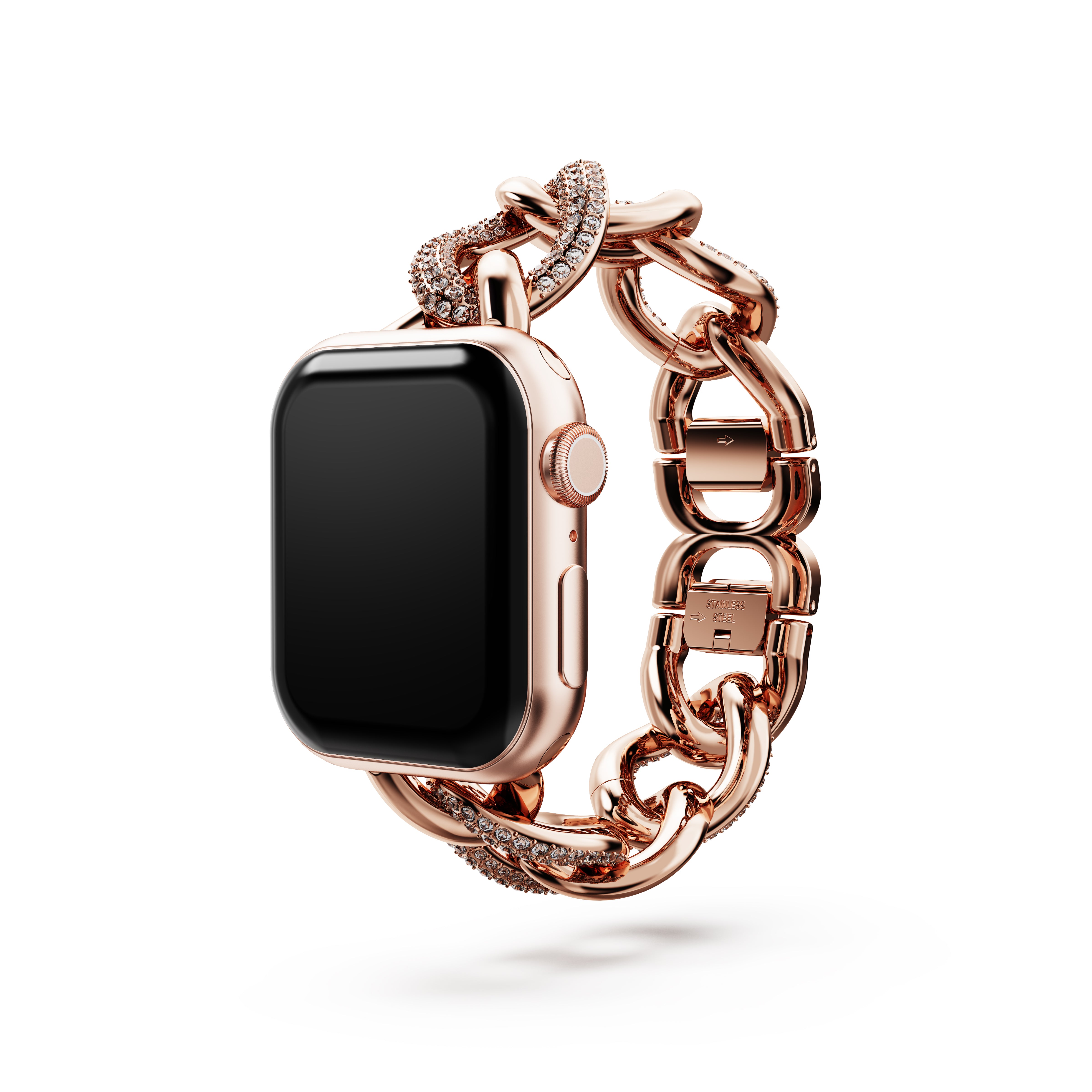 Zincir Kordon, Apple Watch® 40 mm ve 41 mm ile Uyumlu, Pembe Altın Rengi Yüzey