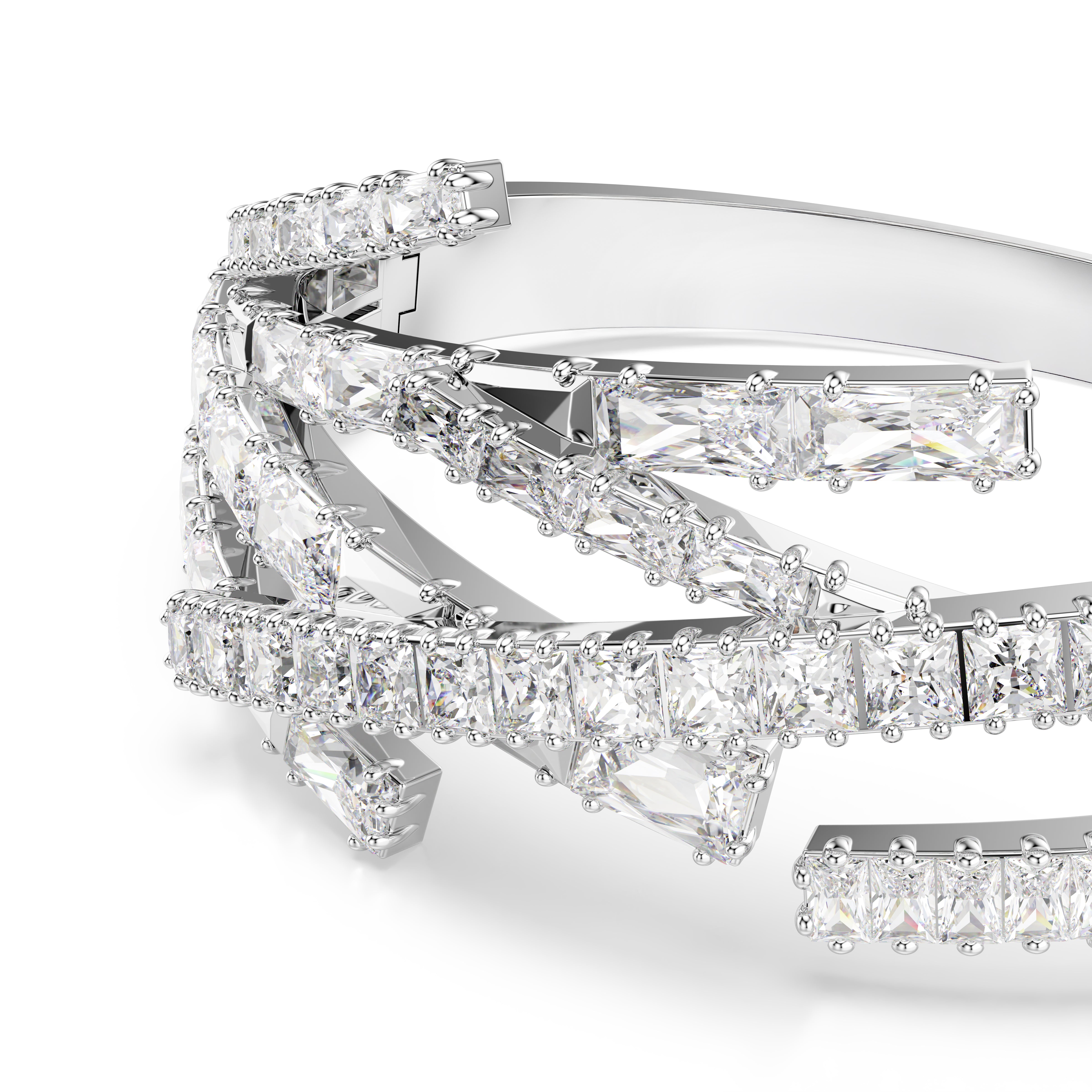 Matrix Bileklik, Karişik Kesimler, Beyaz, Rodyum Kaplama