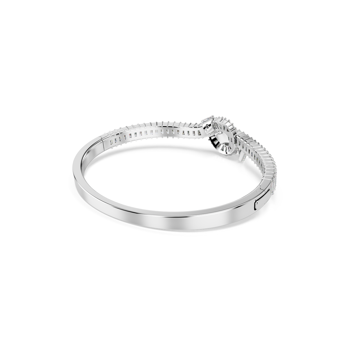 Matrix Bangle Bileklik, Baget Kesim, Düğüm, Beyaz, Rodyum Kaplama