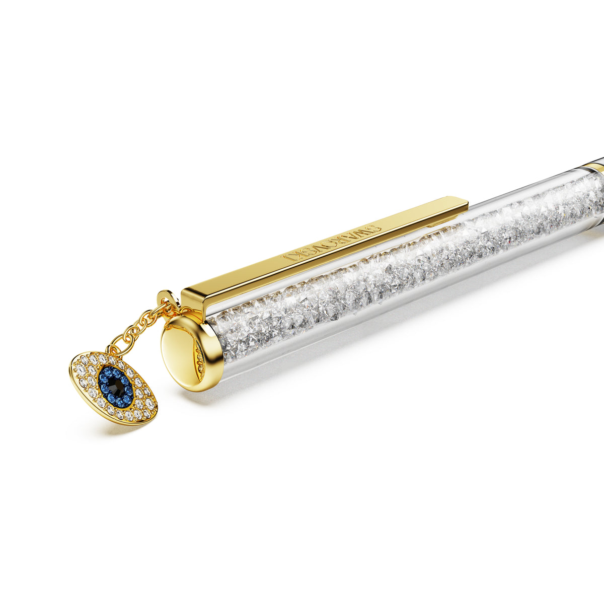 Crystalline Silk Kalem, Evil Eye, Altın Ton, Karışık Metal Kaplama