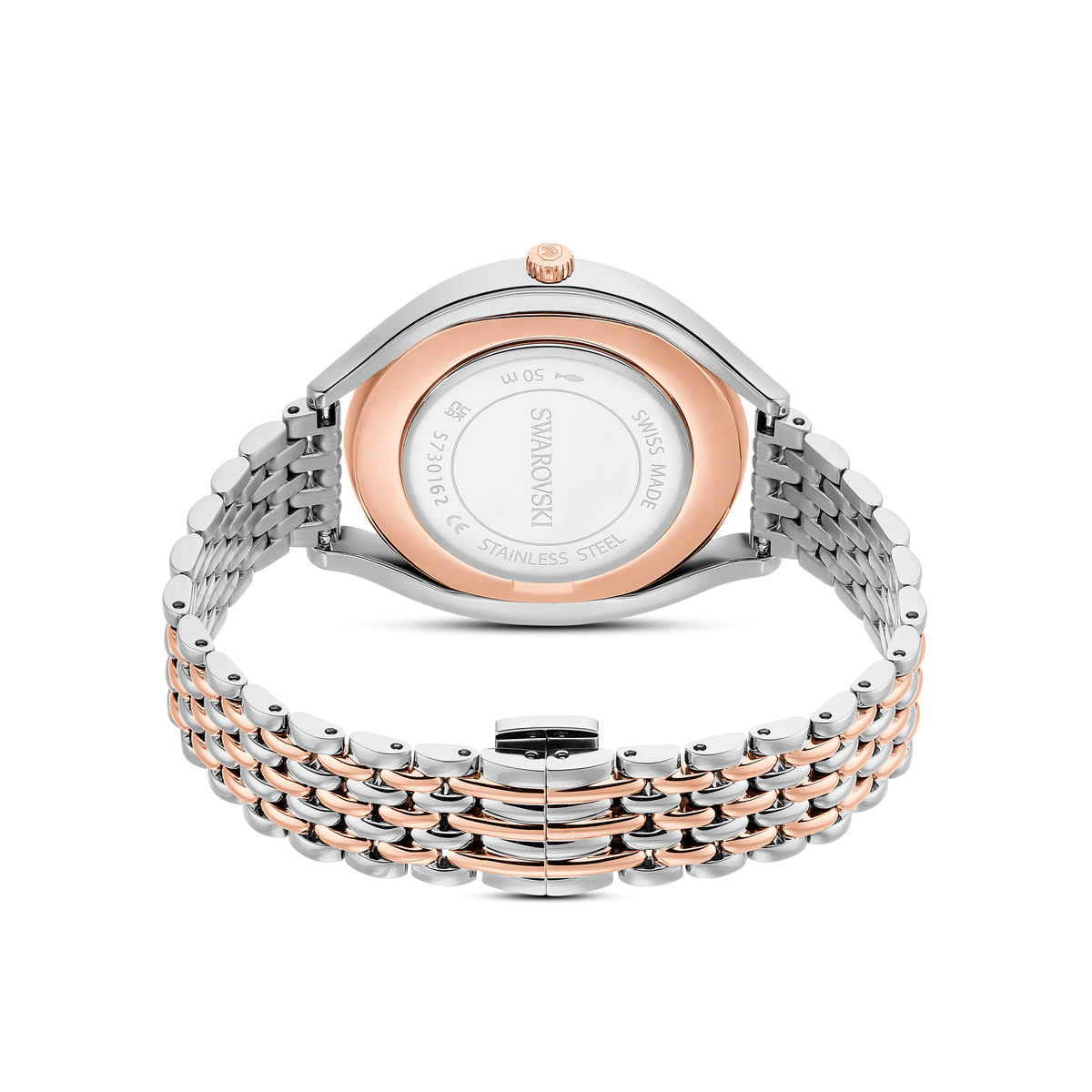 Crystalline Aura Saat, İsviçre Üretimi, Metal Bileklik, Rose Altın Tonu, Karışık Metal Yüzey