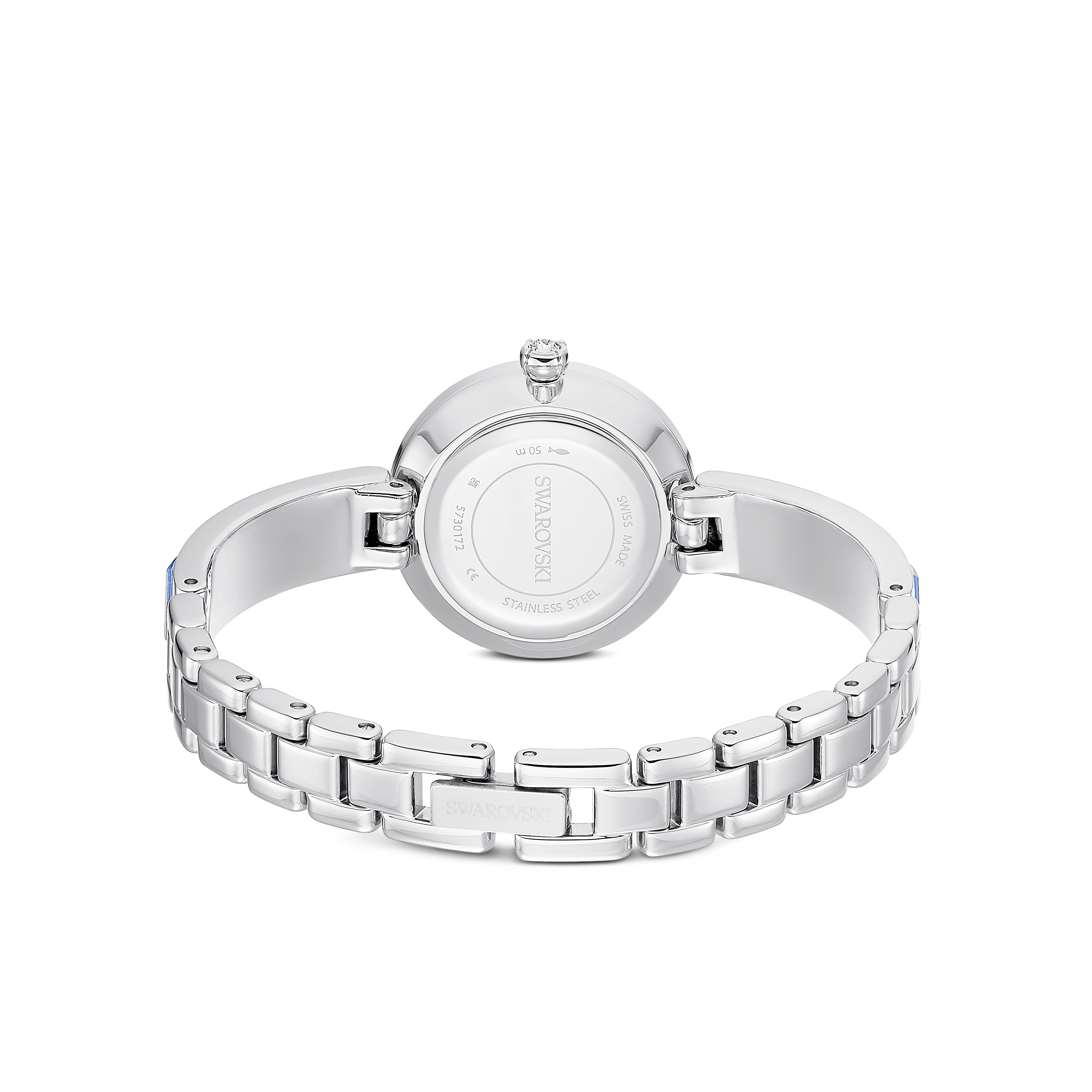 Matrix Bangle Saat, İsviçre Üretimi, Kristal Bangle Bileklik, Mavi, Paslanmaz Çelik
