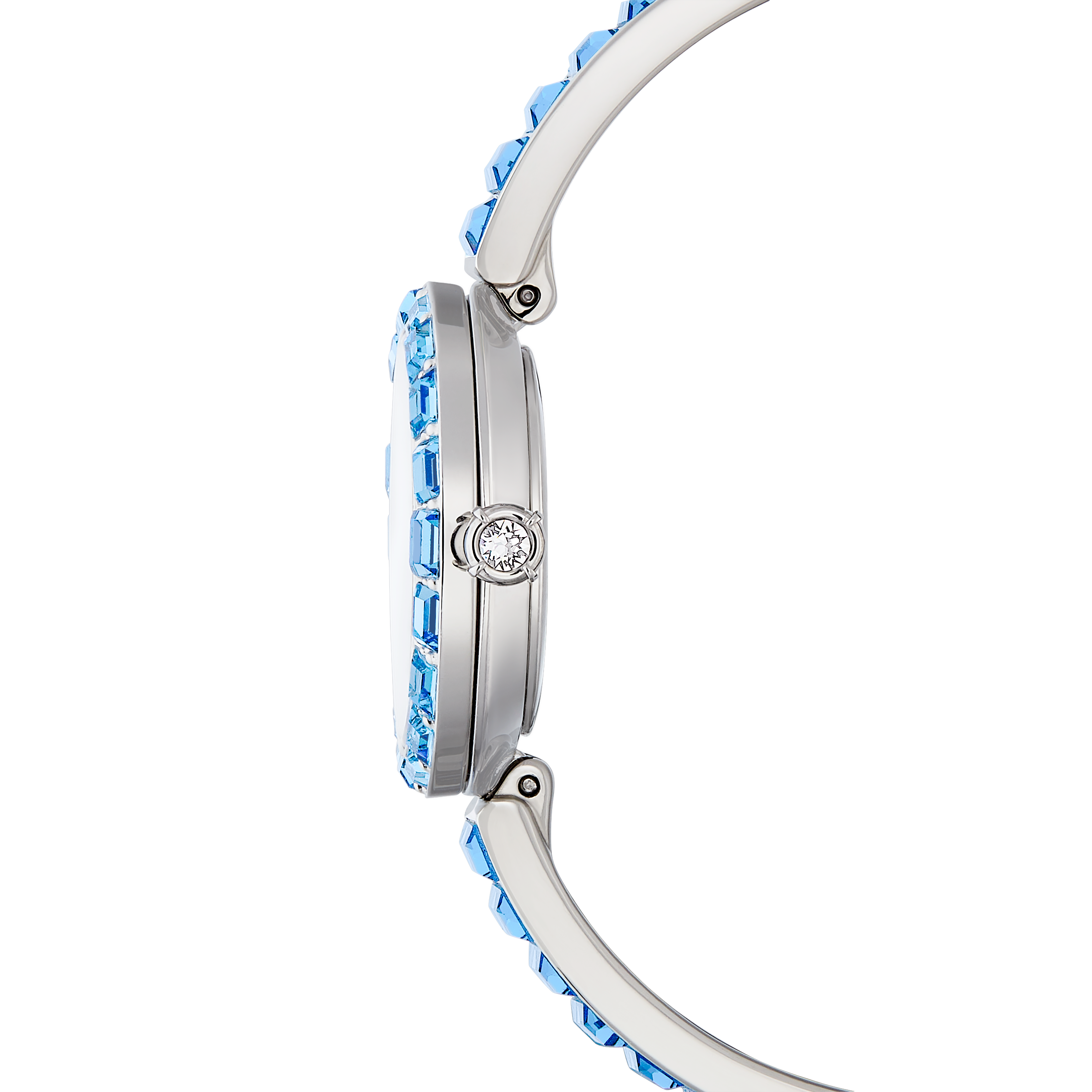 Matrix Bangle Saat, İsviçre Üretimi, Kristal Bangle Bileklik, Mavi, Paslanmaz Çelik