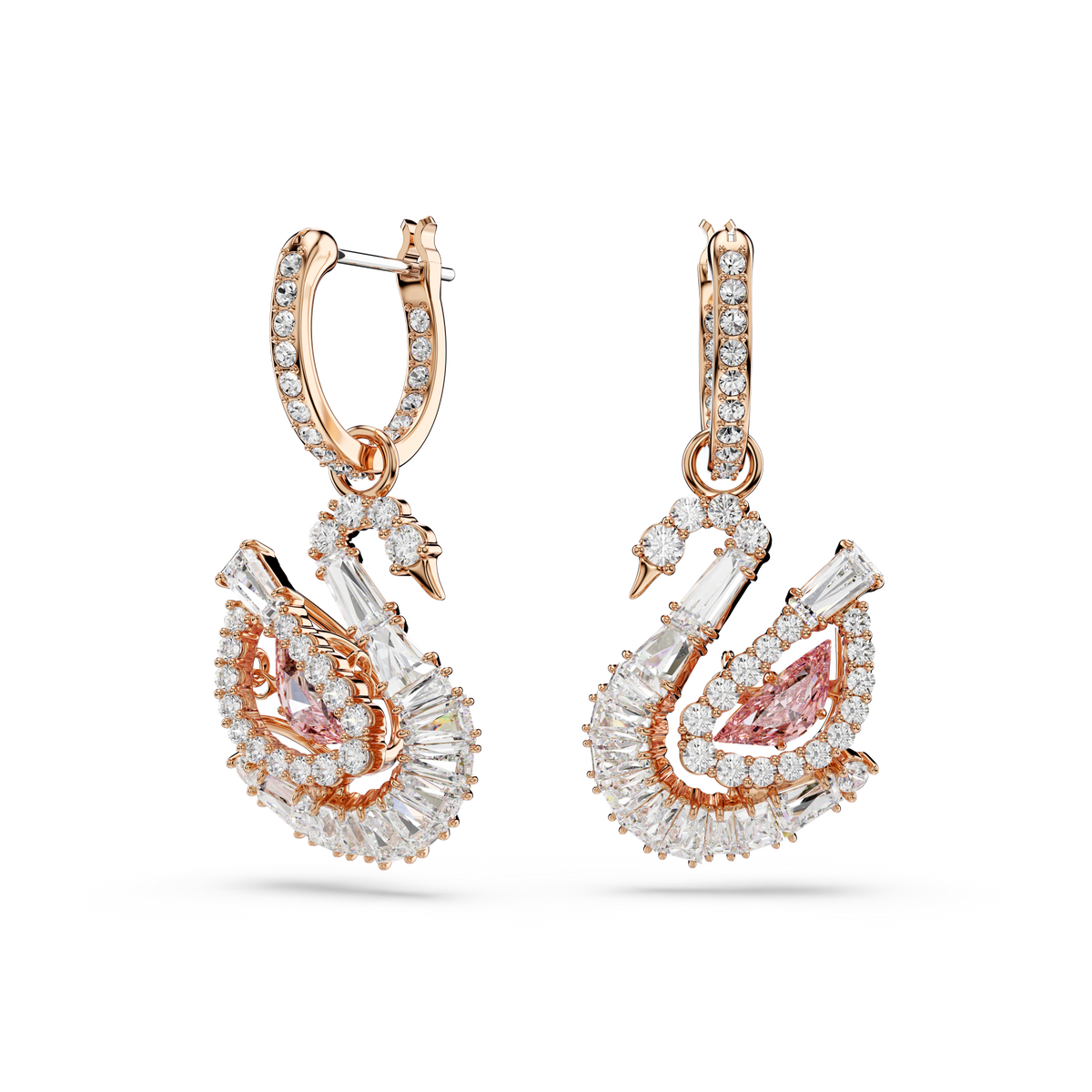 Swan Damla Küpe, Pavé, Kuğu, Pembe