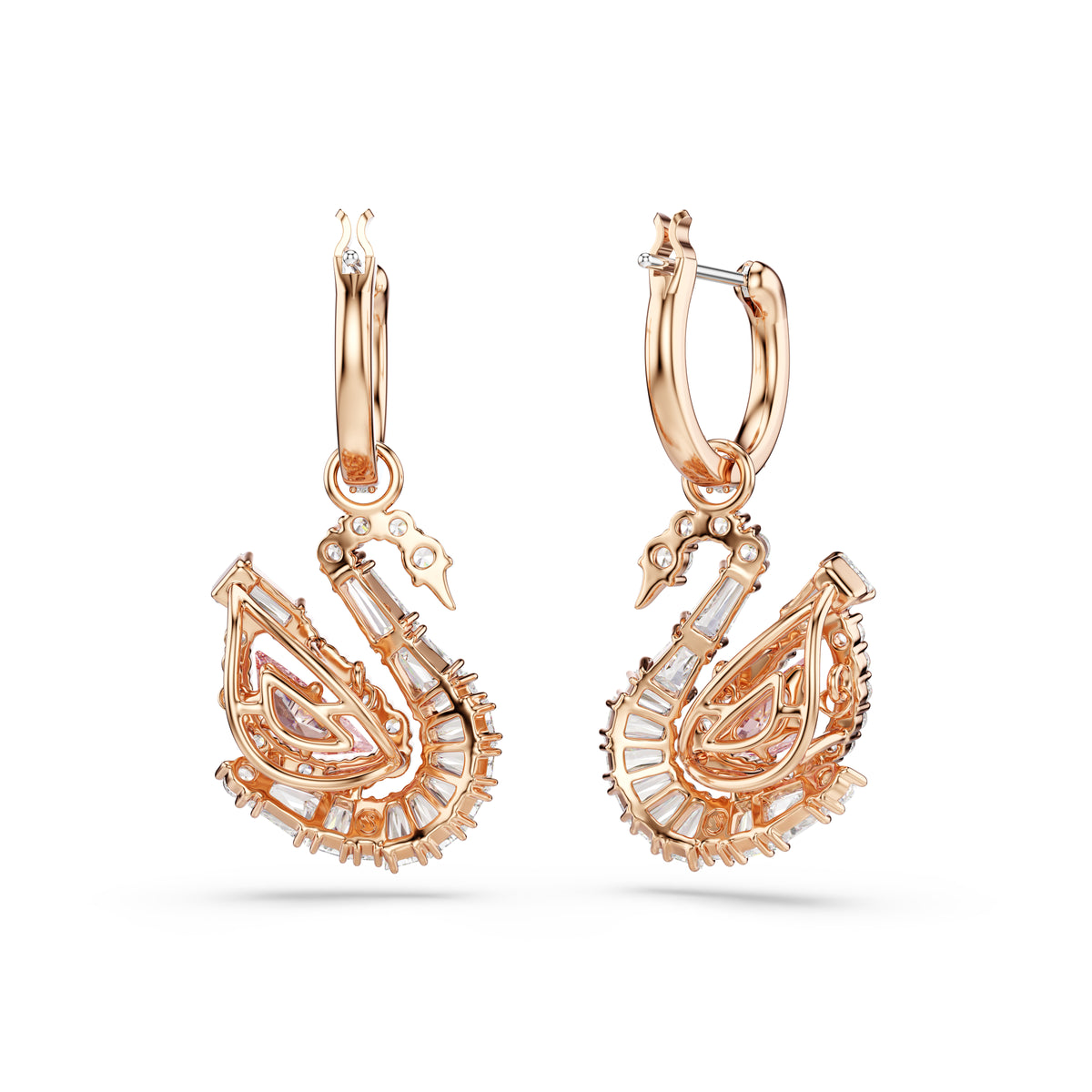 Swan Damla Küpe, Pavé, Kuğu, Pembe