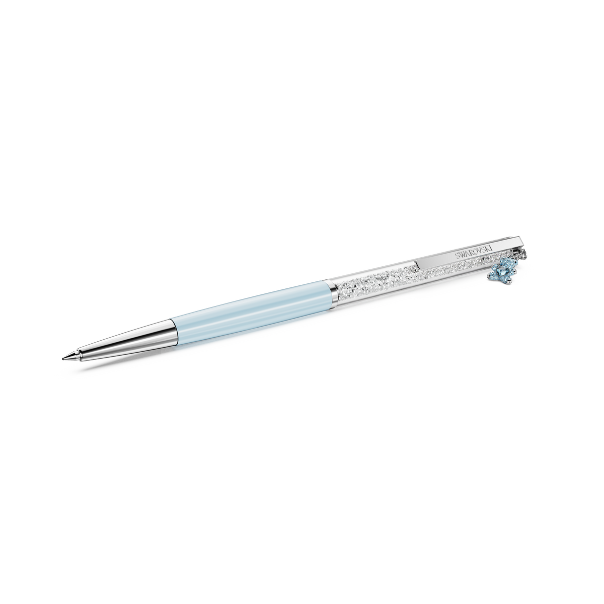 Crystalline Tükenmez Kalem, Ayıcık, Mavi, Mavi Lakeli, Krom Kaplama